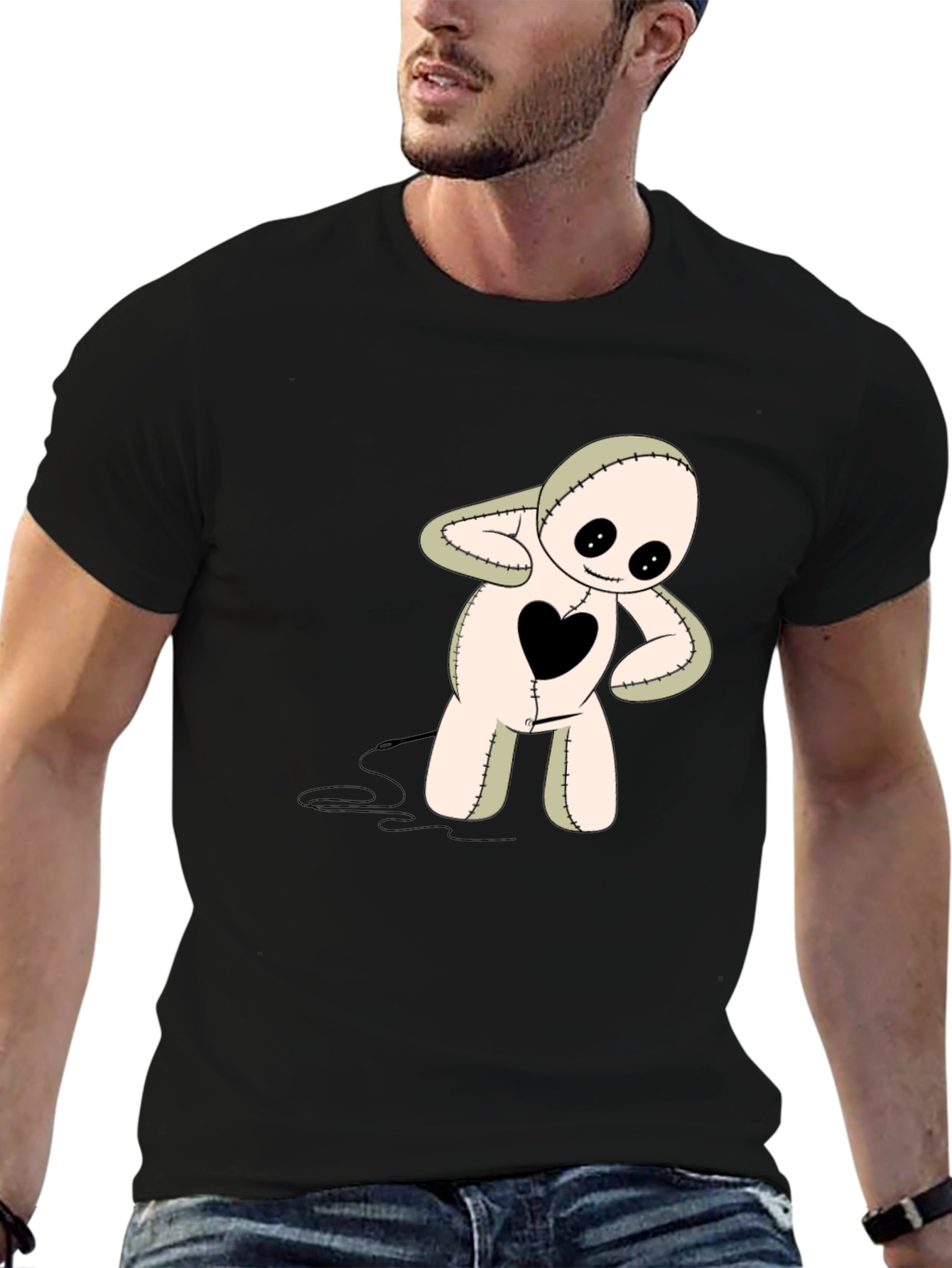 Heart Patch Voodoo Doll Graphic Tee