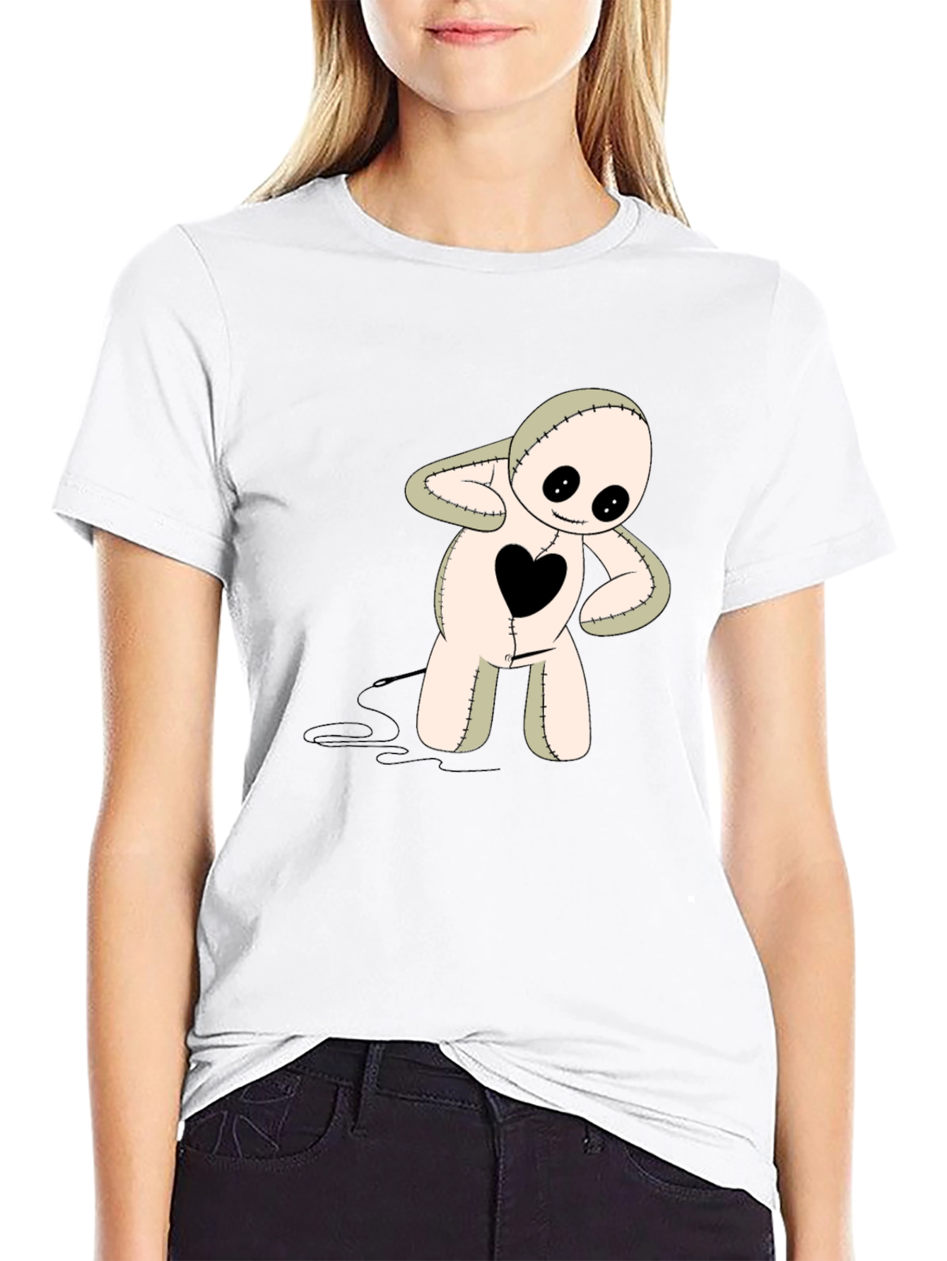 Heart Patch Voodoo Doll Graphic Tee