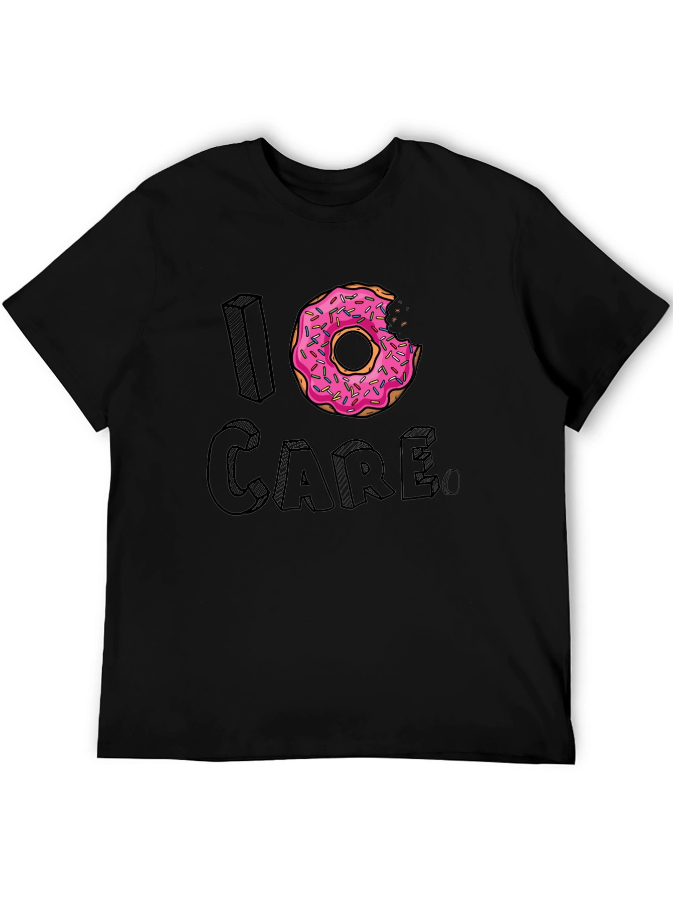 I Donut Care Graphic T-Shirt Funny Foodie Tee