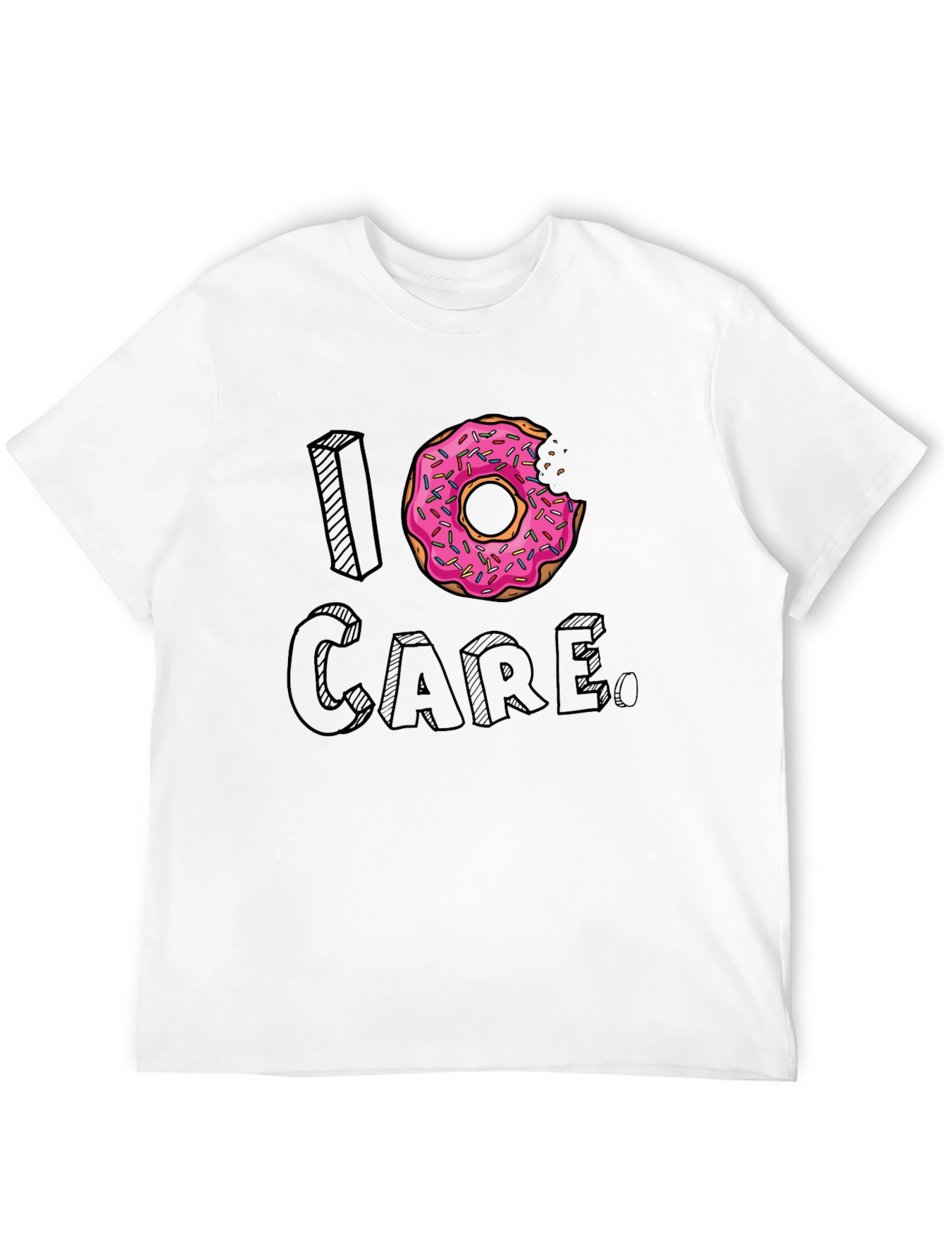 I Donut Care Graphic T-Shirt Funny Foodie Tee