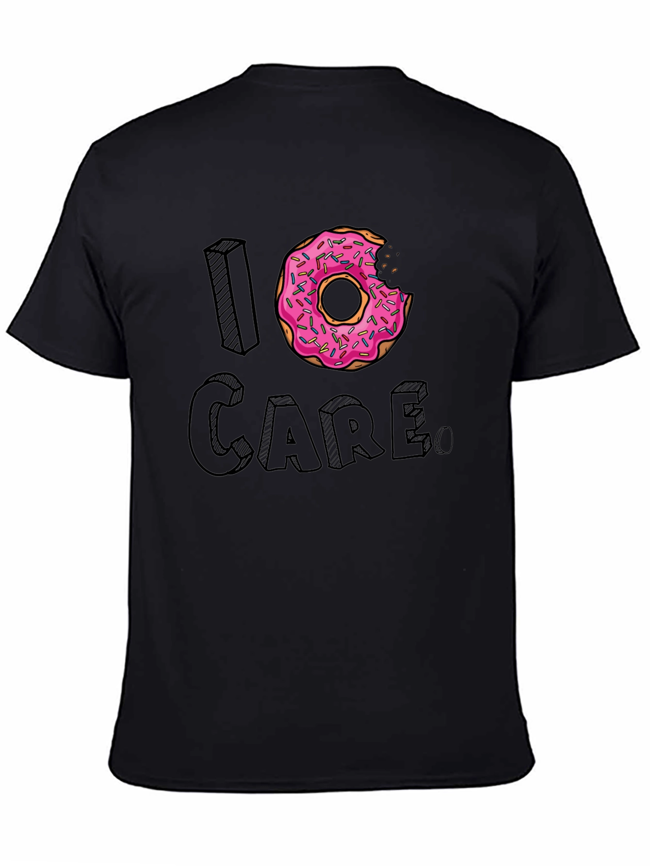 I Donut Care Graphic T-Shirt Funny Foodie Tee