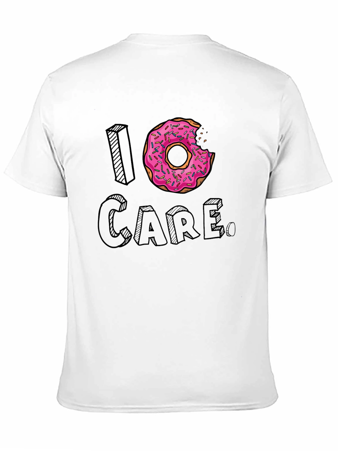 I Donut Care Graphic T-Shirt Funny Foodie Tee