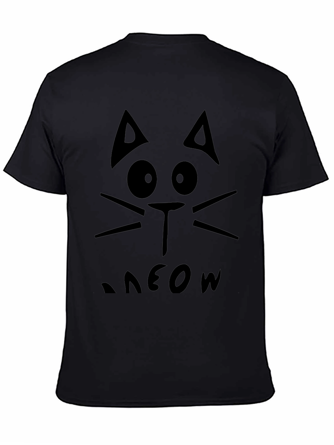 Black Cat Meow Graphic Tee