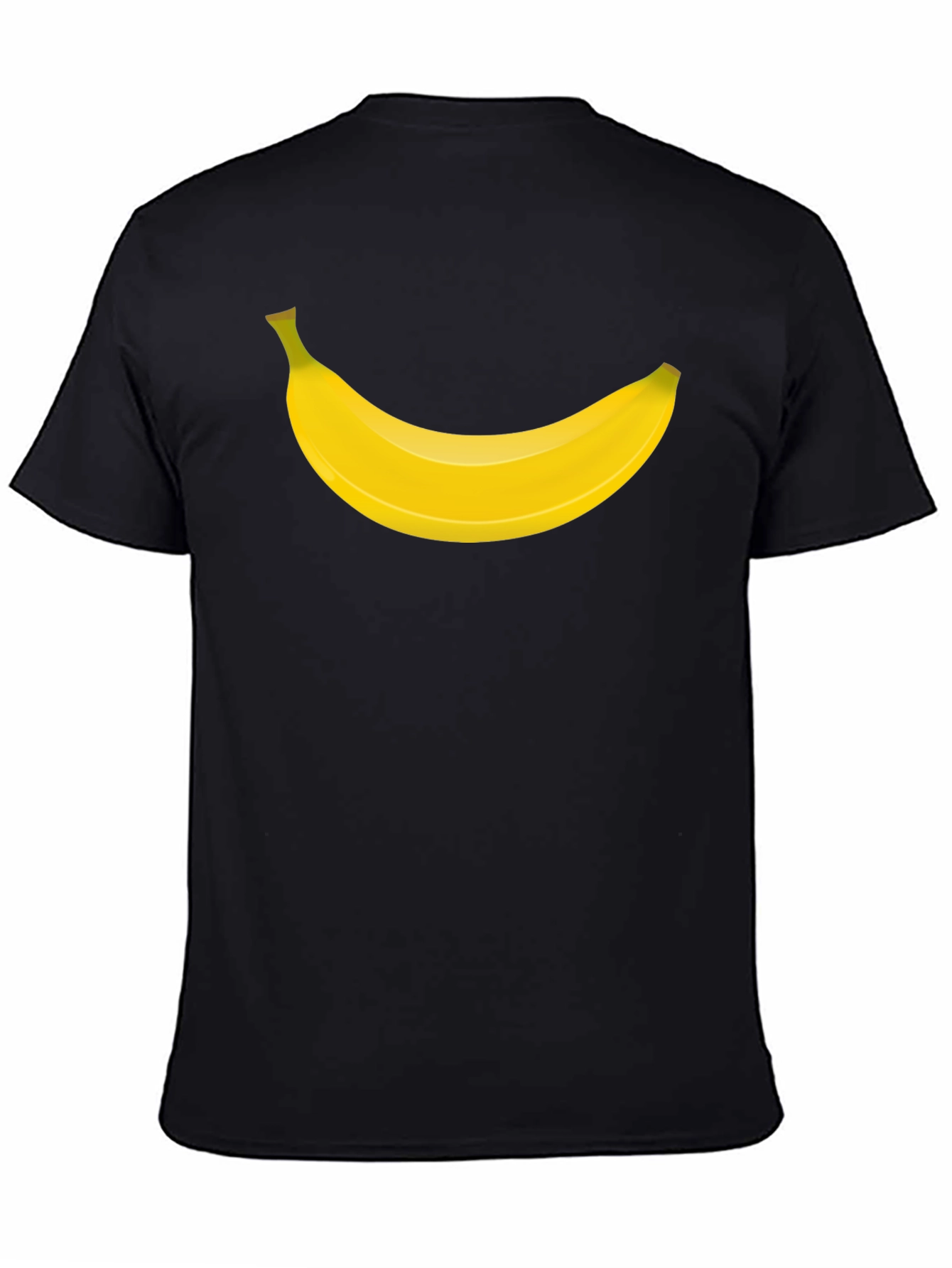 Banana Graphic Tee - Black Cotton Blend Casual Shirt