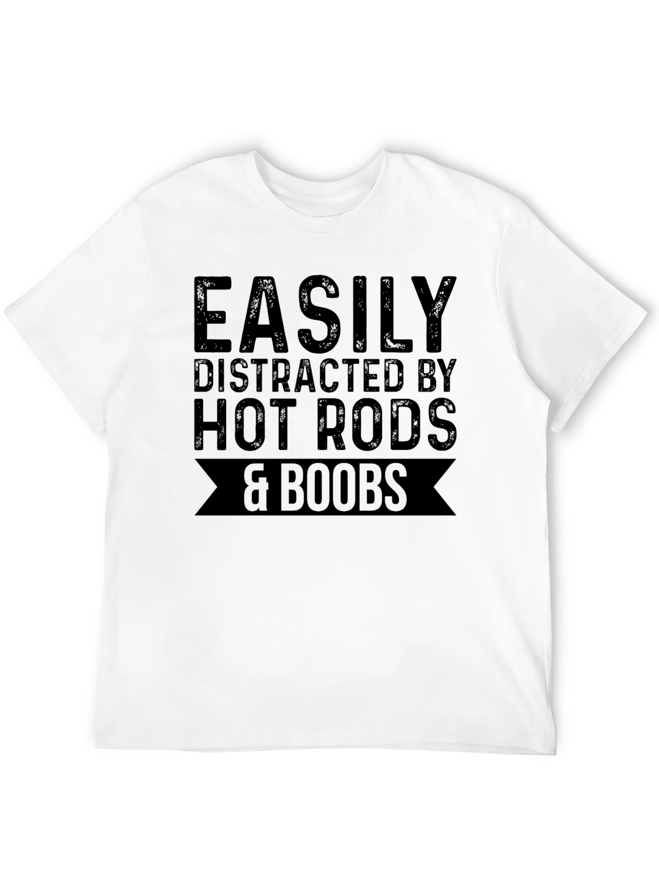 Easily Distracted Hot Rods & Boobs Graphic Tee