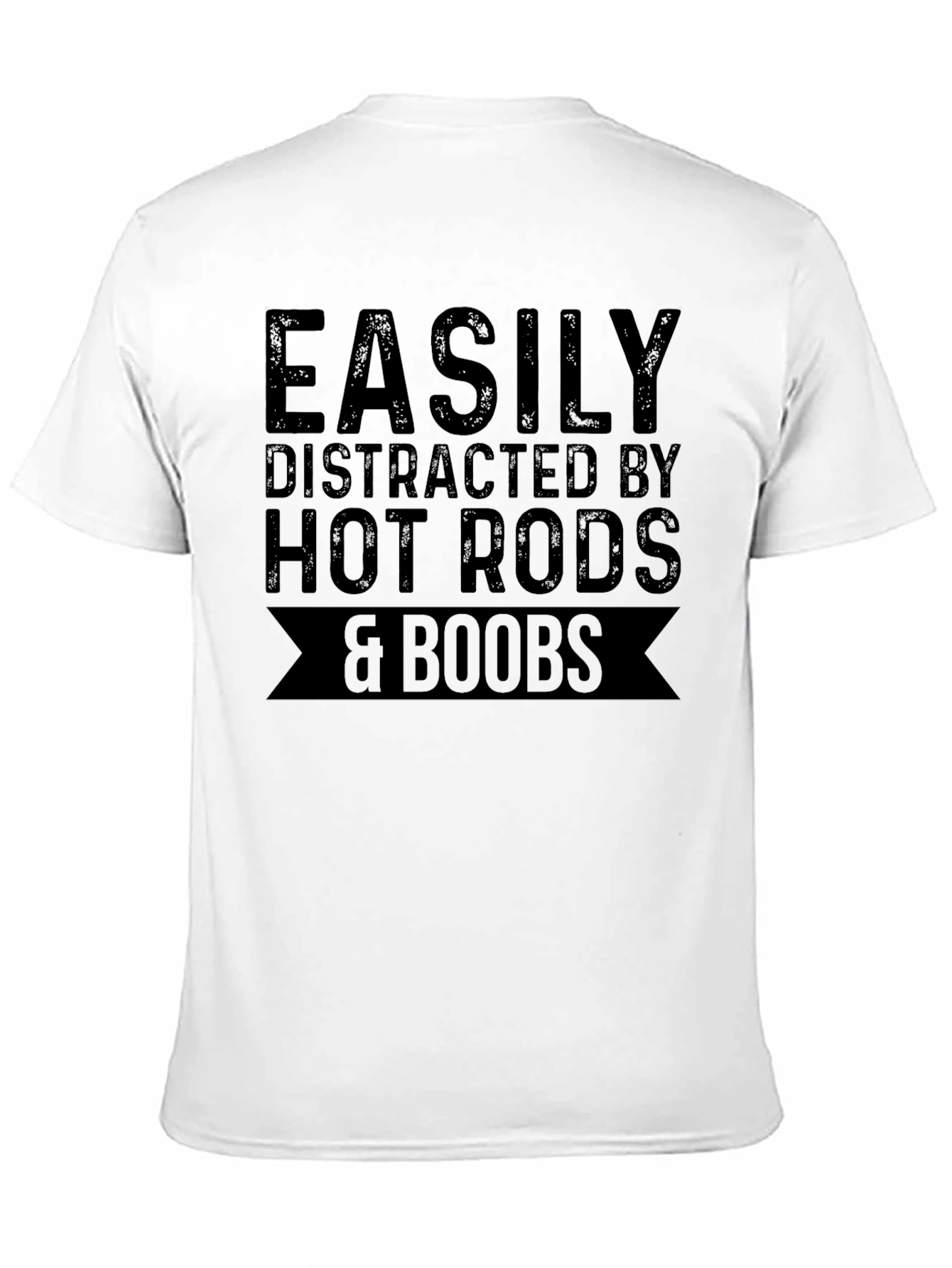 Easily Distracted Hot Rods & Boobs Graphic Tee