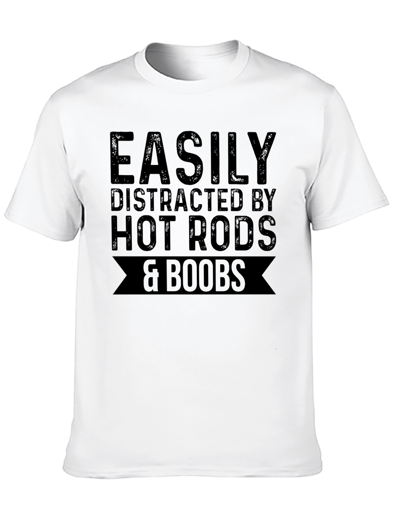Easily Distracted Hot Rods & Boobs Graphic Tee