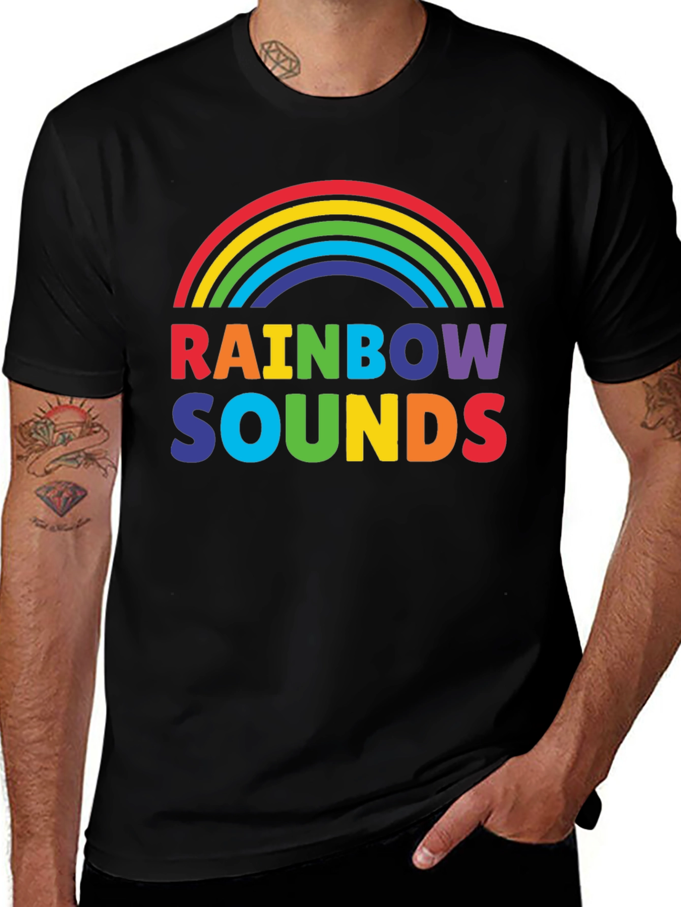 Rainbow Sounds Graphic T-Shirt - Pride Apparel