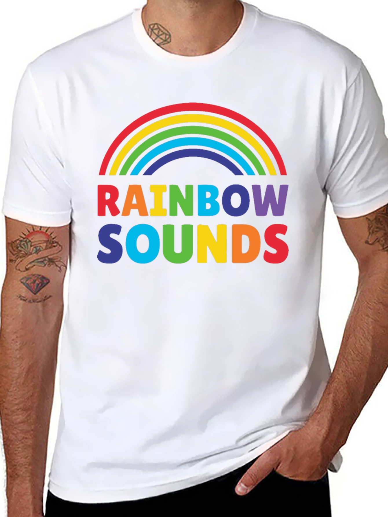 Rainbow Sounds Graphic T-Shirt - Pride Apparel