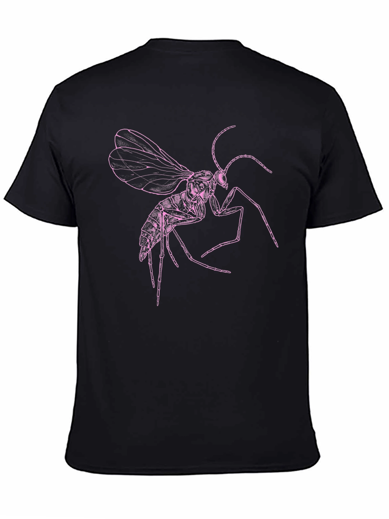 Insect Graphic Print Black T-Shirt