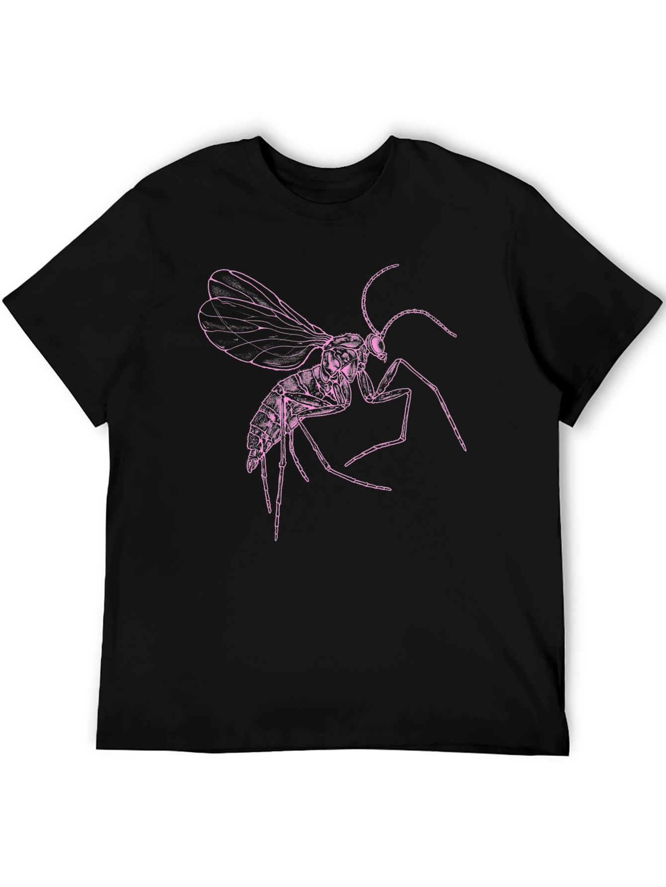 Insect Graphic Print Black T-Shirt