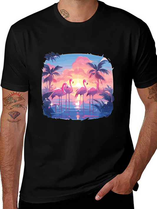 Flamingo Sunset Graphic Tee