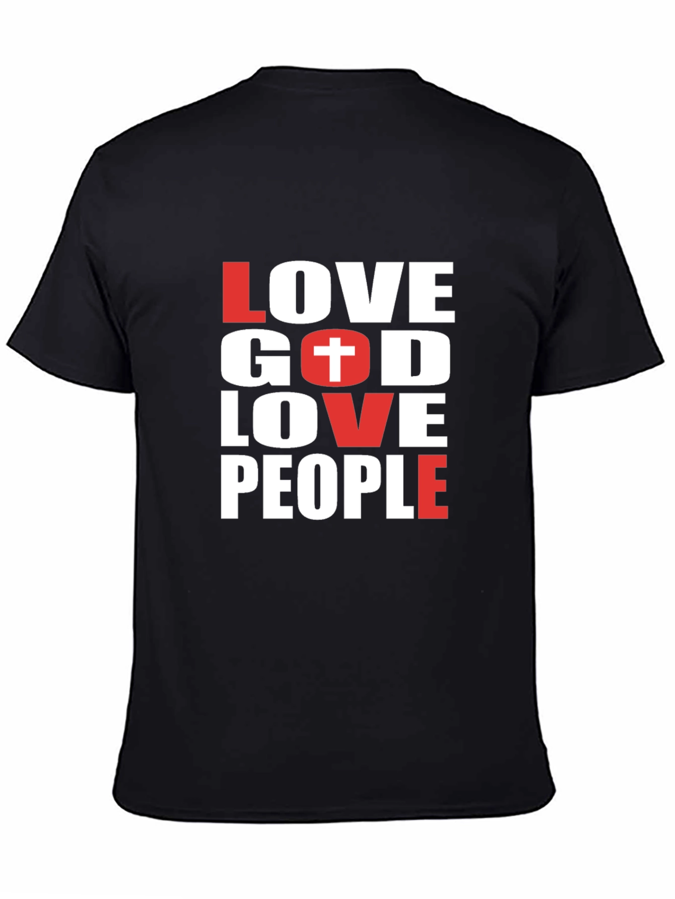 Love God Love People Black T-Shirt