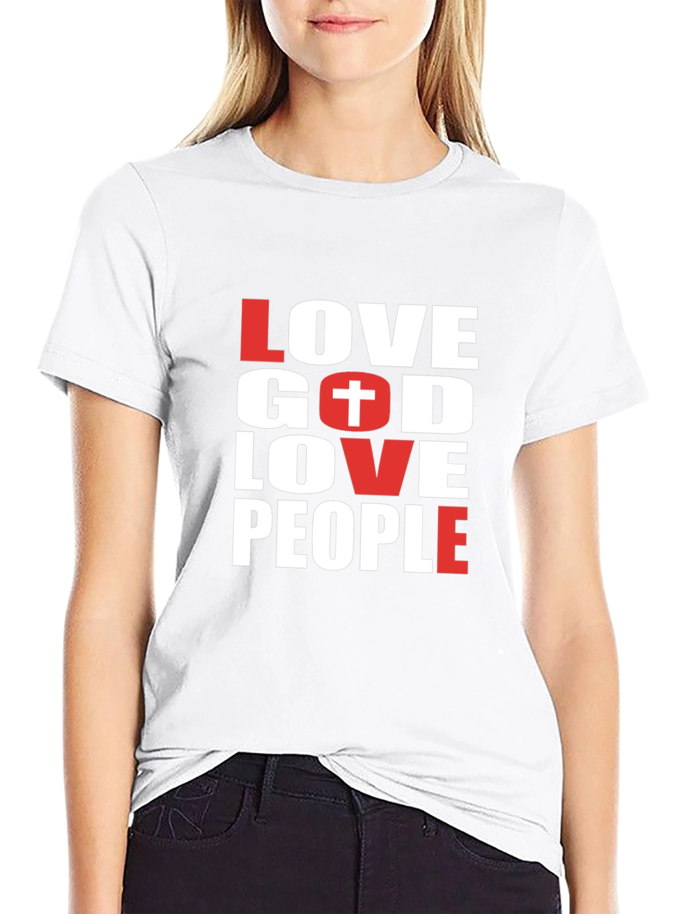 Love God Love People Black T-Shirt
