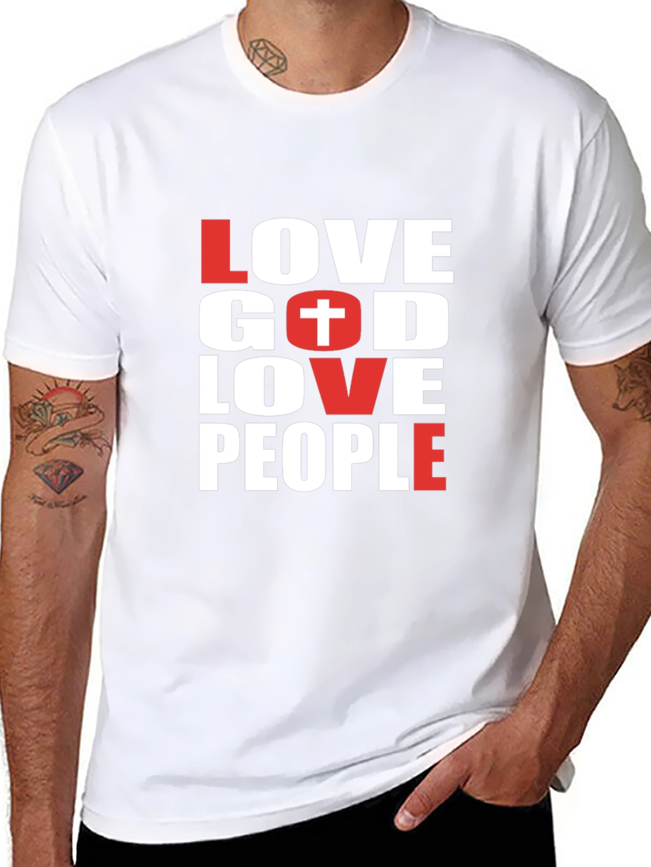 Love God Love People Black T-Shirt