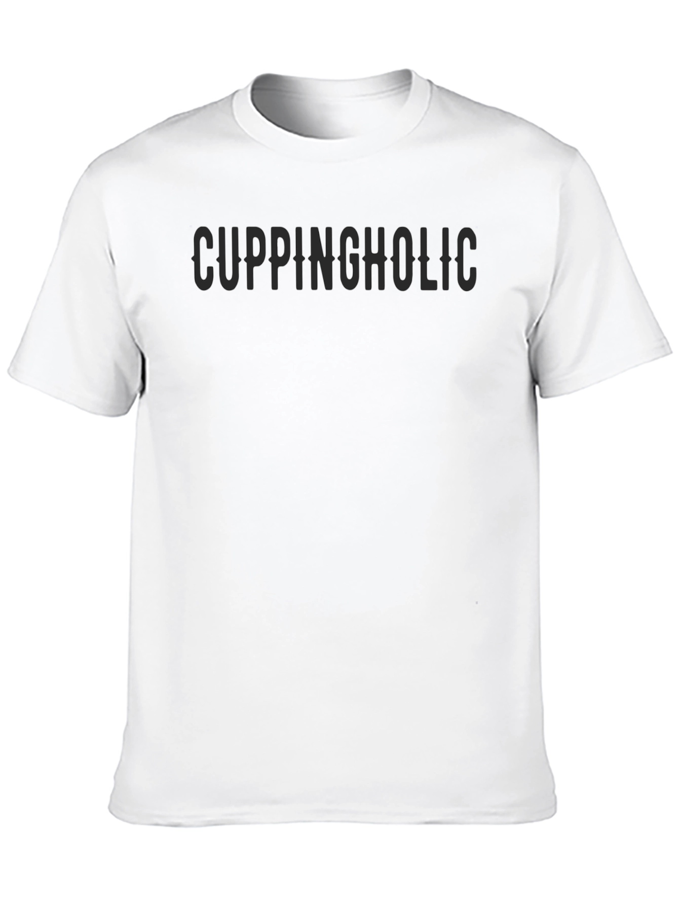 Cuppingholic Black Graphic Tee Shirt