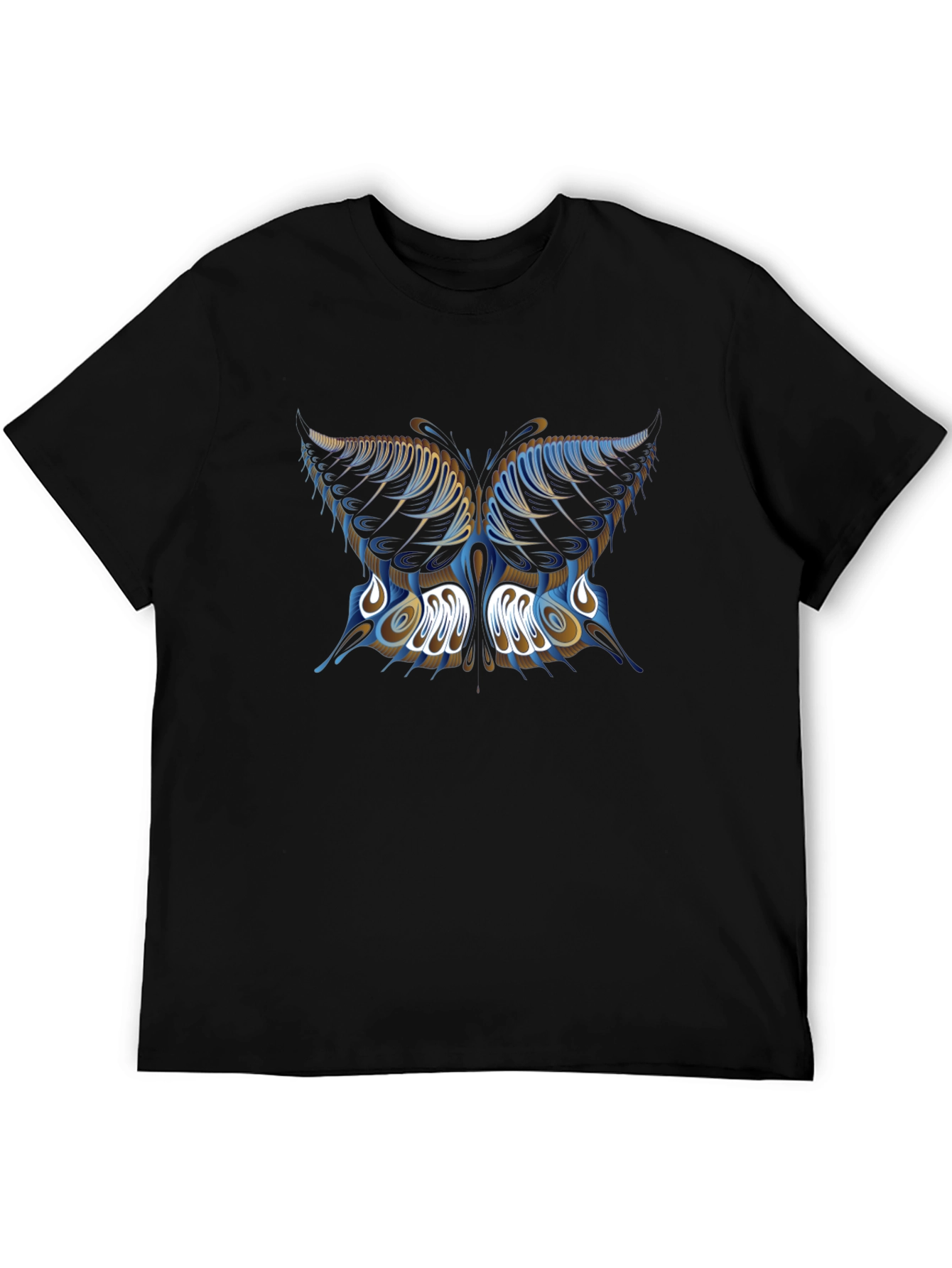 Butterfly Graphic Print Black T-Shirt