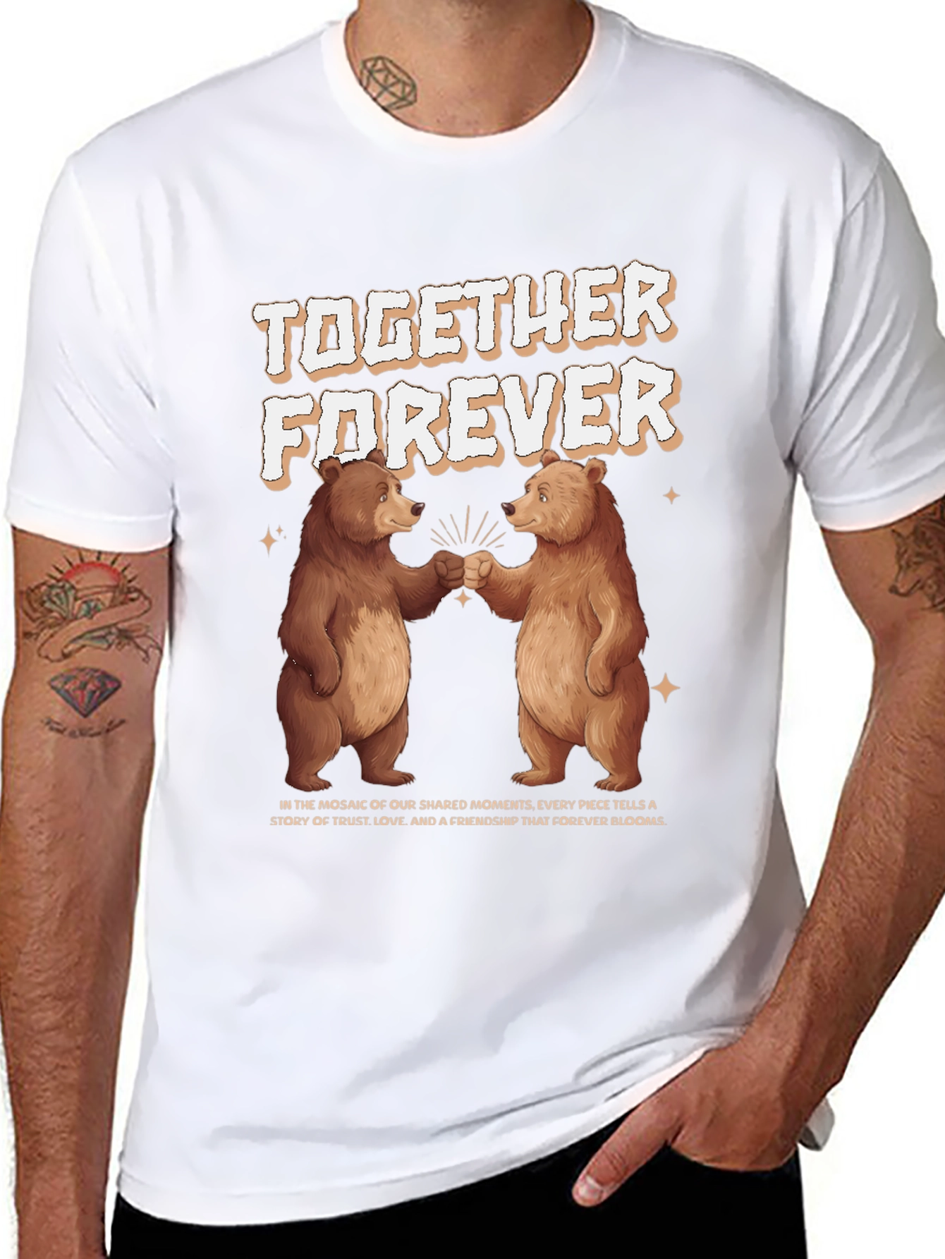 Together Forever Bear Graphic T-Shirt