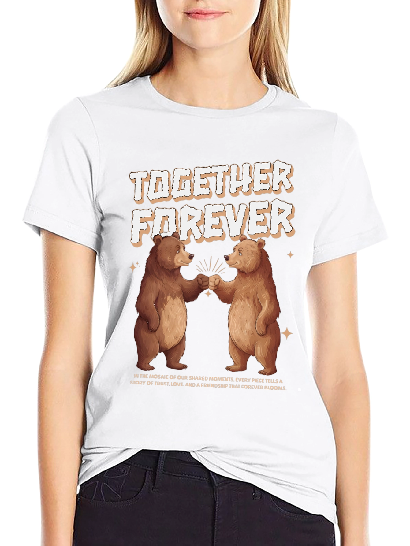 Together Forever Bear Graphic T-Shirt