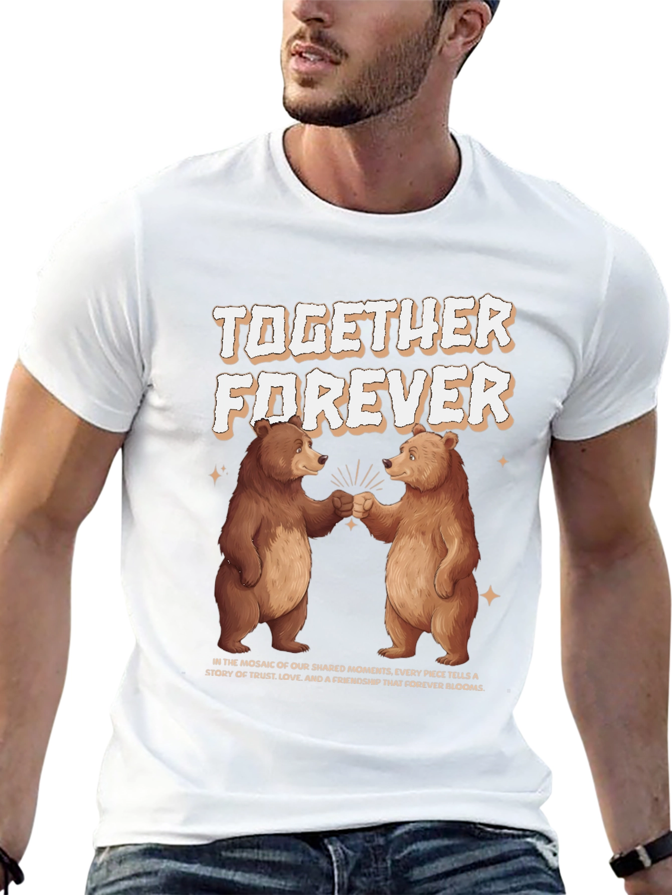 Together Forever Bear Graphic T-Shirt