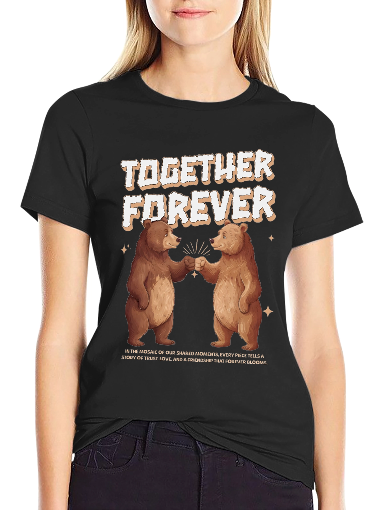 Together Forever Bear Graphic T-Shirt