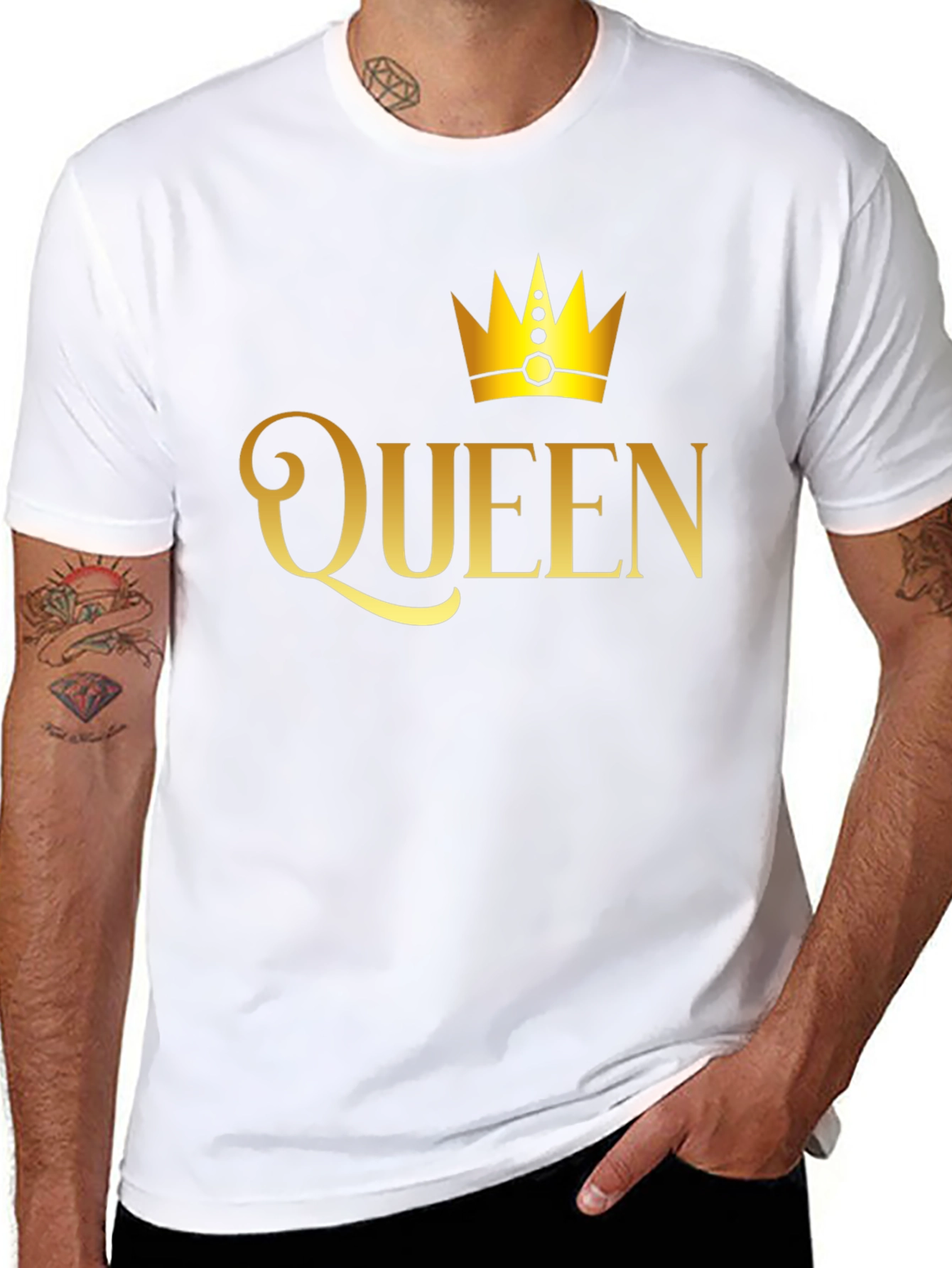 Queen Graphic Tee - Gold Print