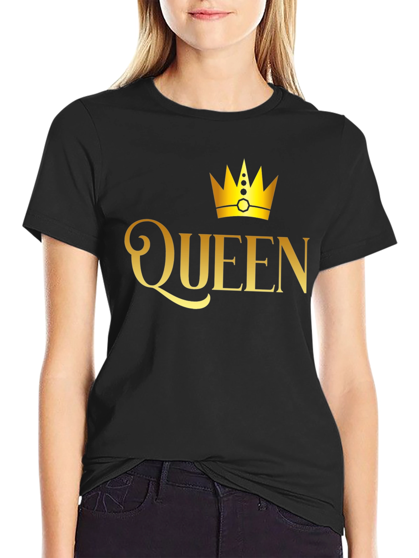 Queen Graphic Tee - Gold Print