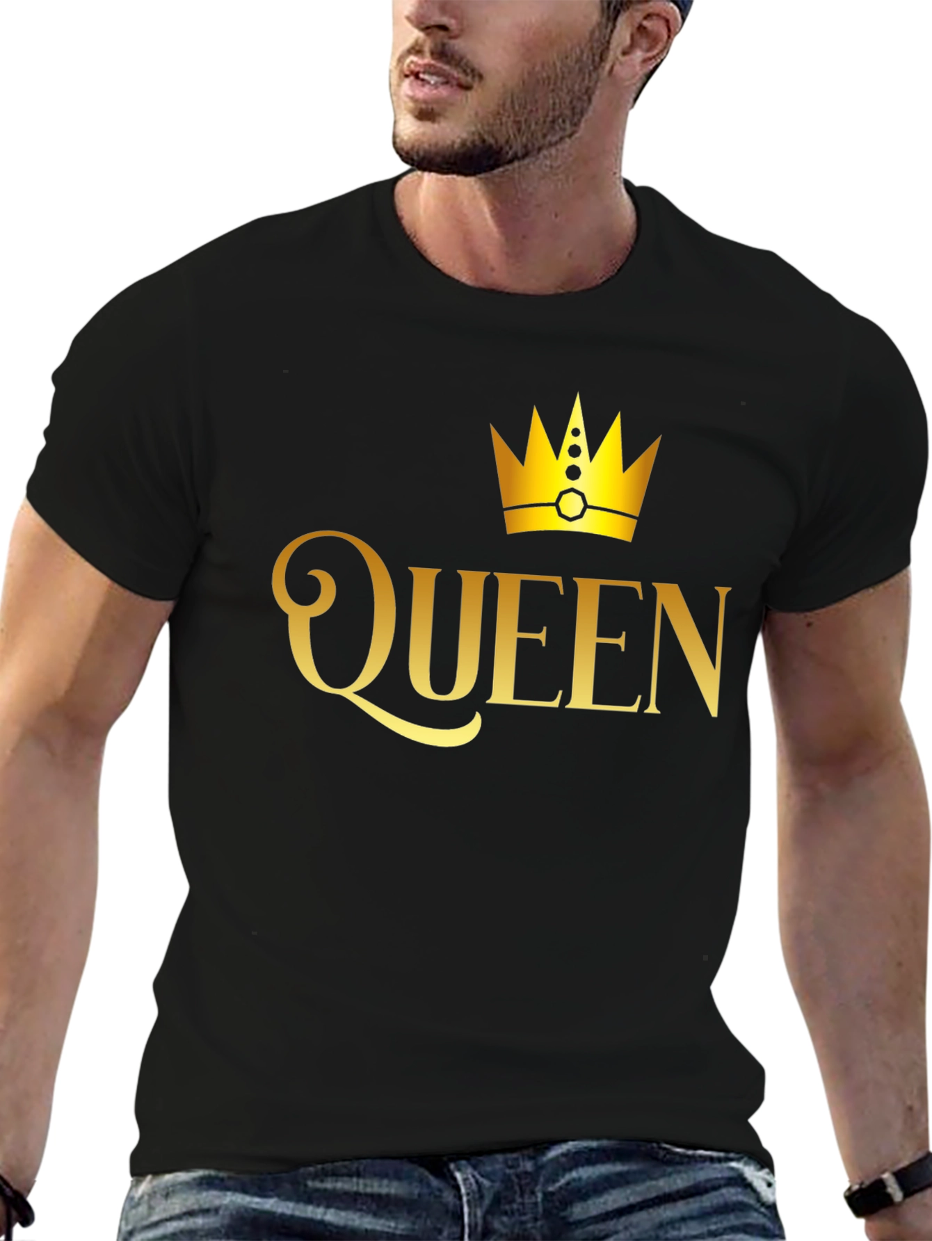 Queen Graphic Tee - Gold Print
