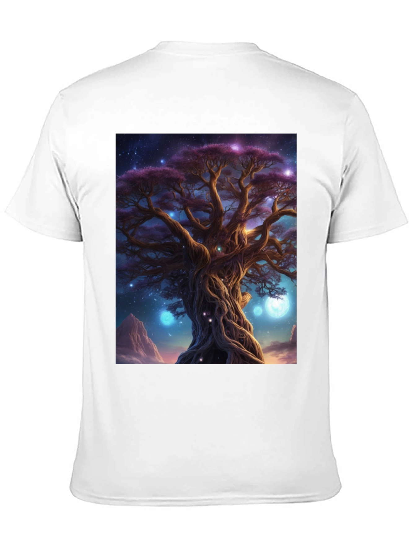 Mystic Tree Graphic Tee - Black Cotton Blend