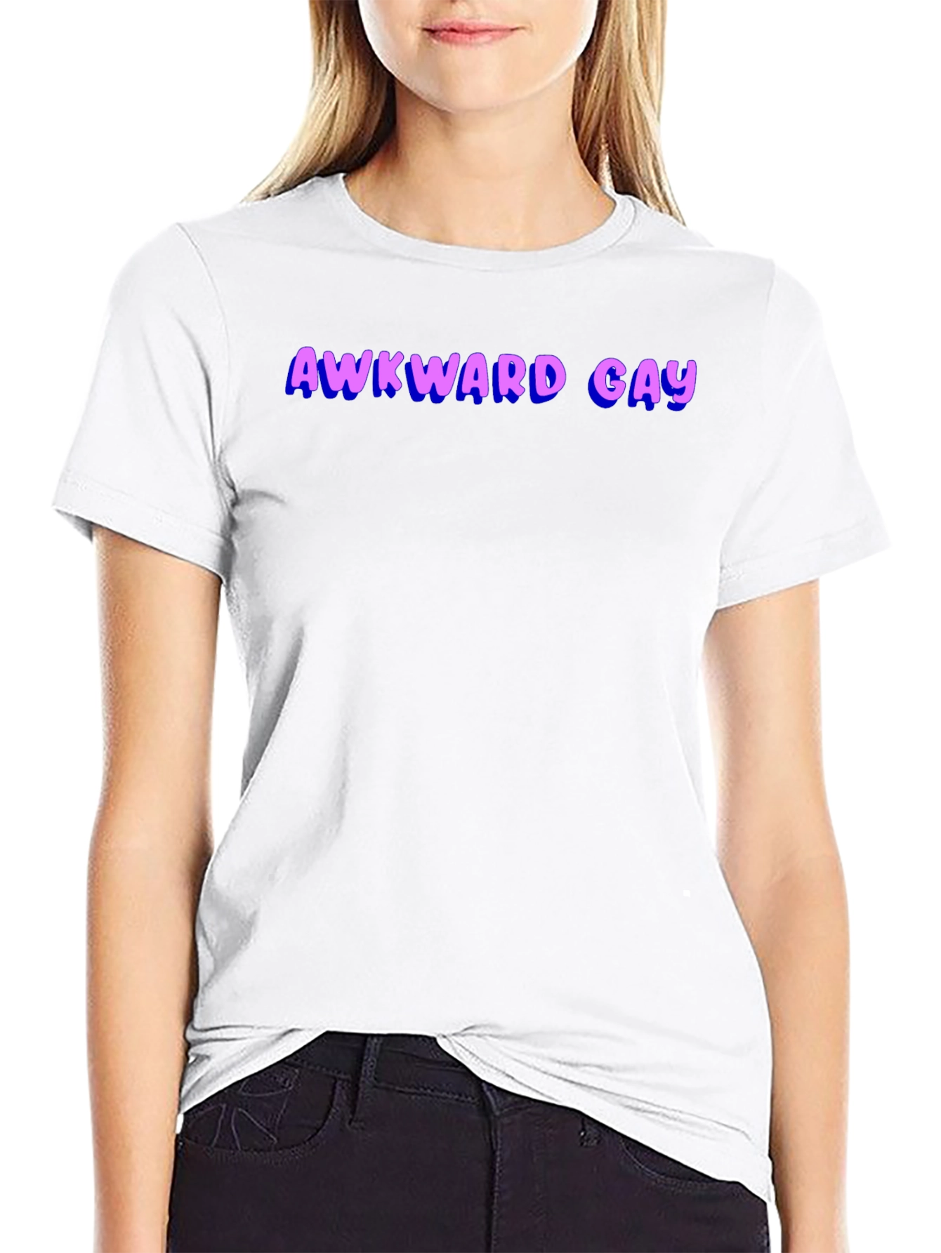 Awkward Gay Graphic T-Shirt - Black