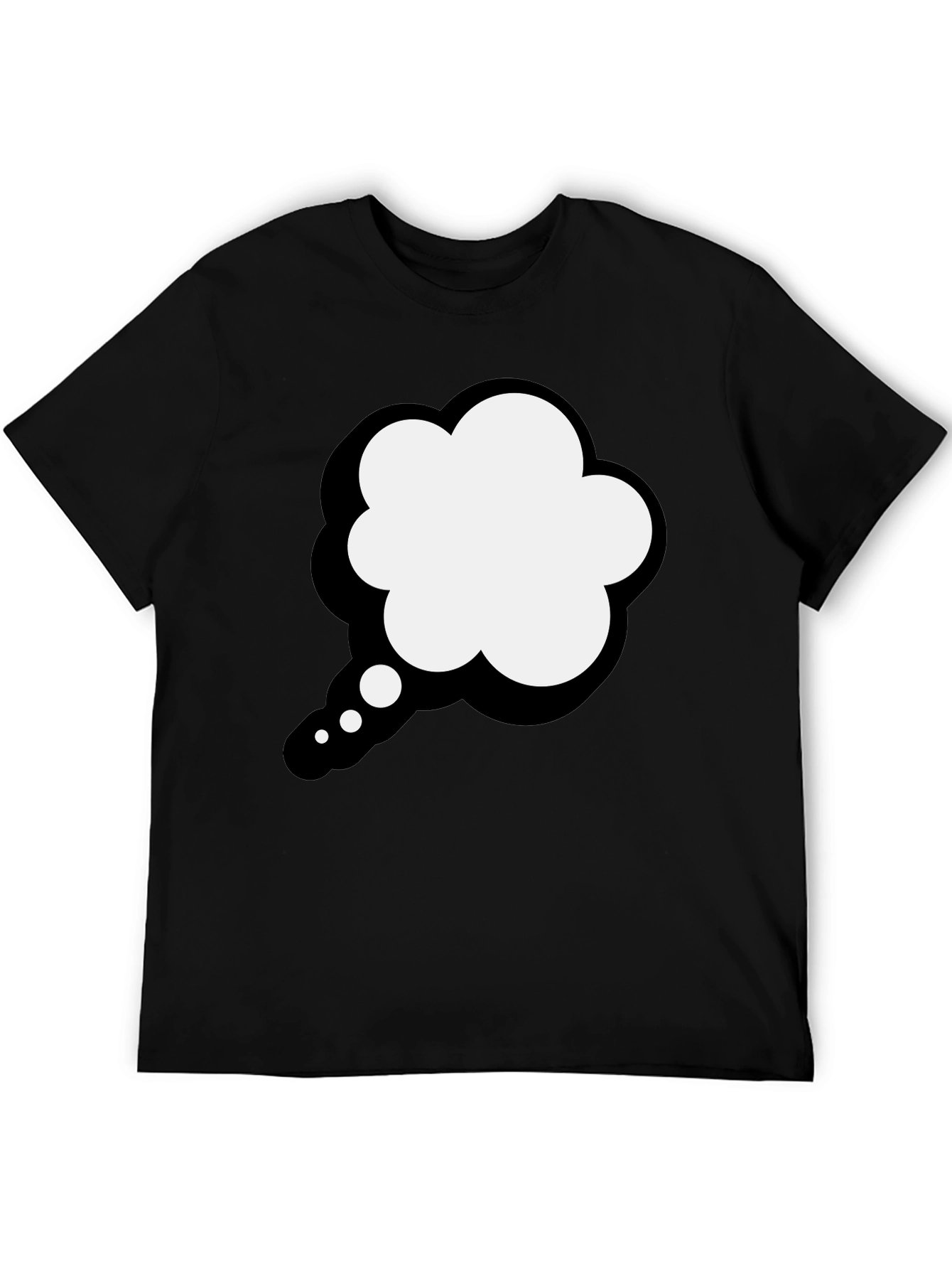 Thinking Cloud Black T-Shirt - Express Yourself