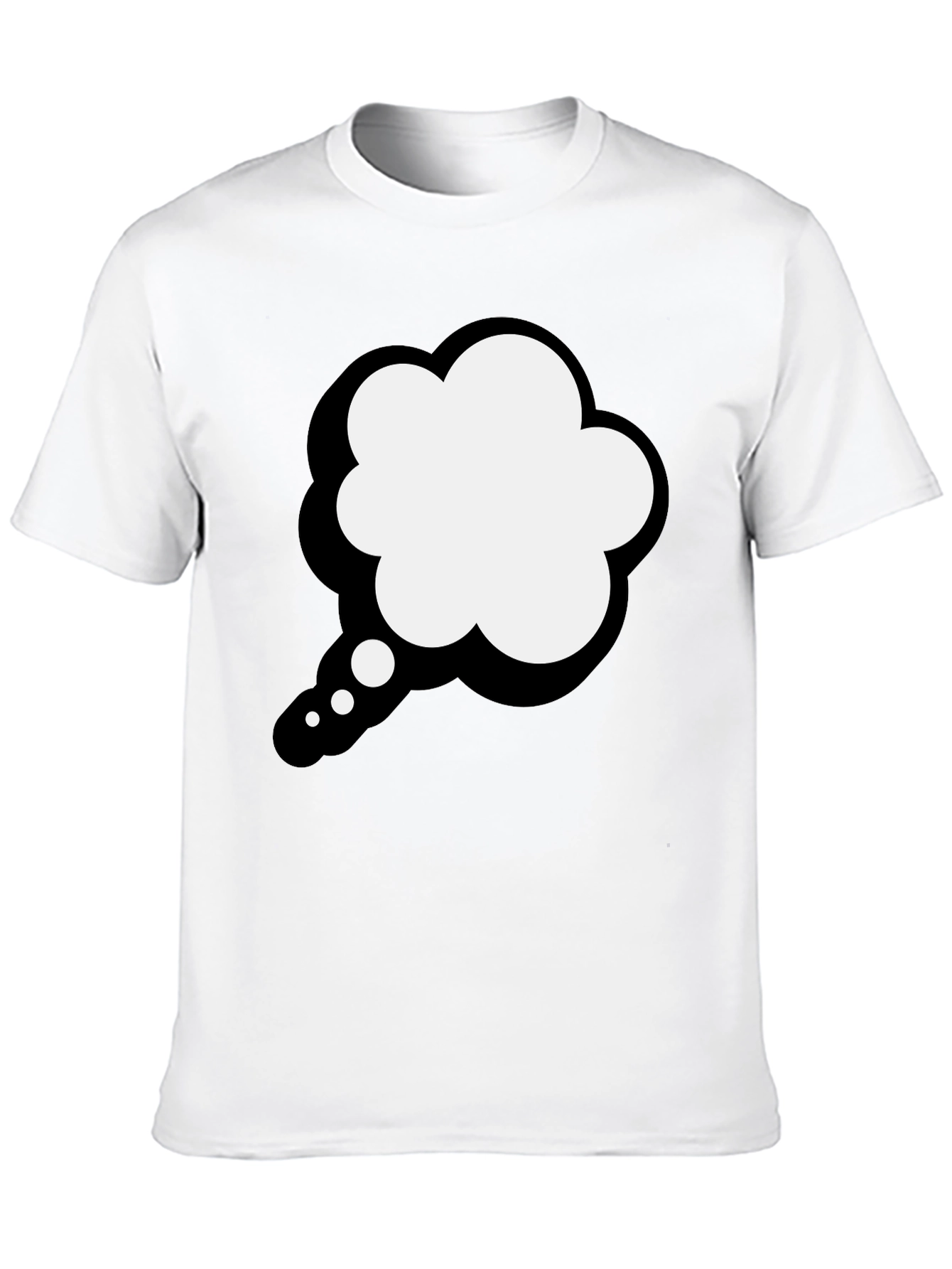 Thinking Cloud Black T-Shirt - Express Yourself