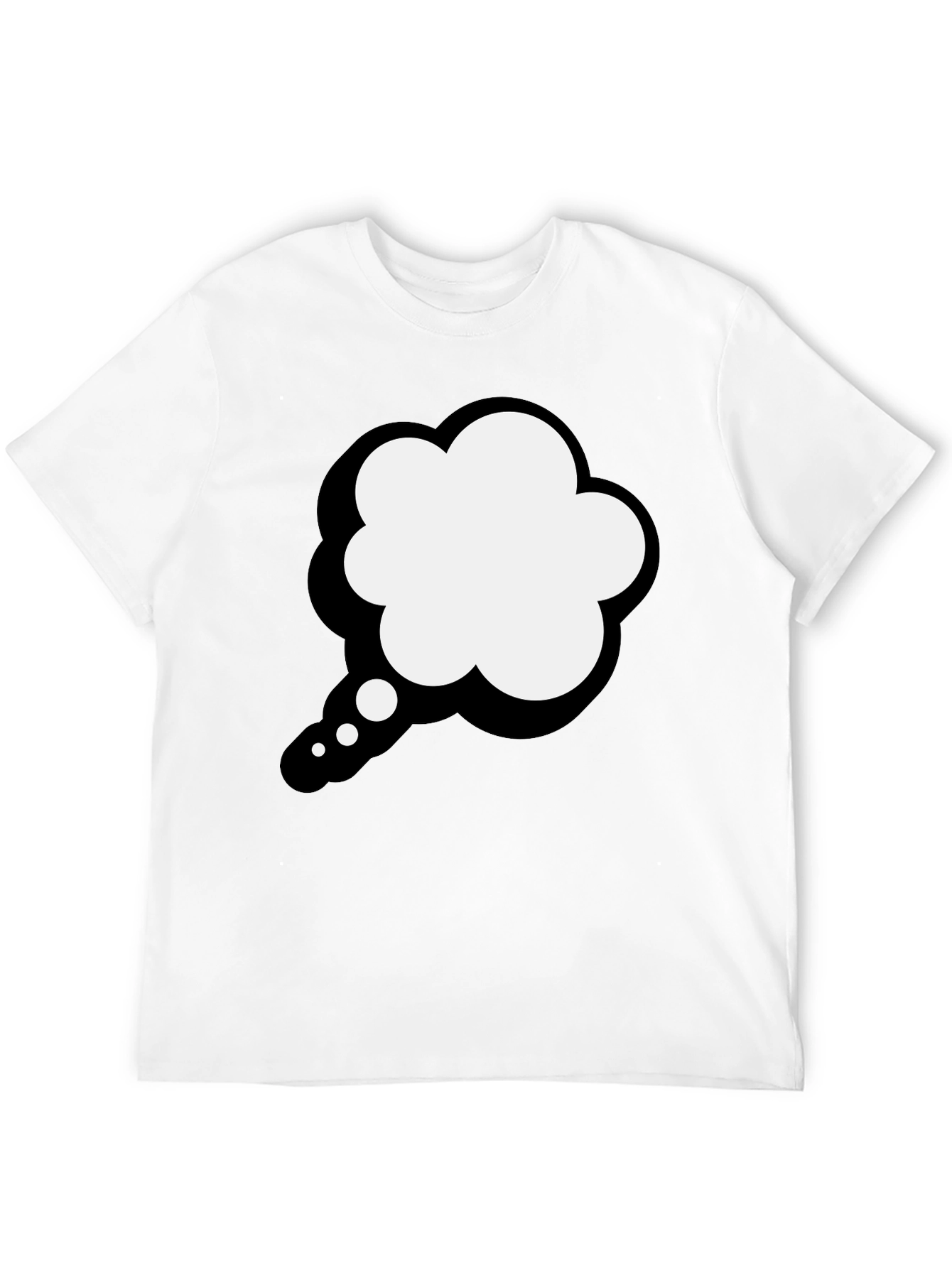 Thinking Cloud Black T-Shirt - Express Yourself