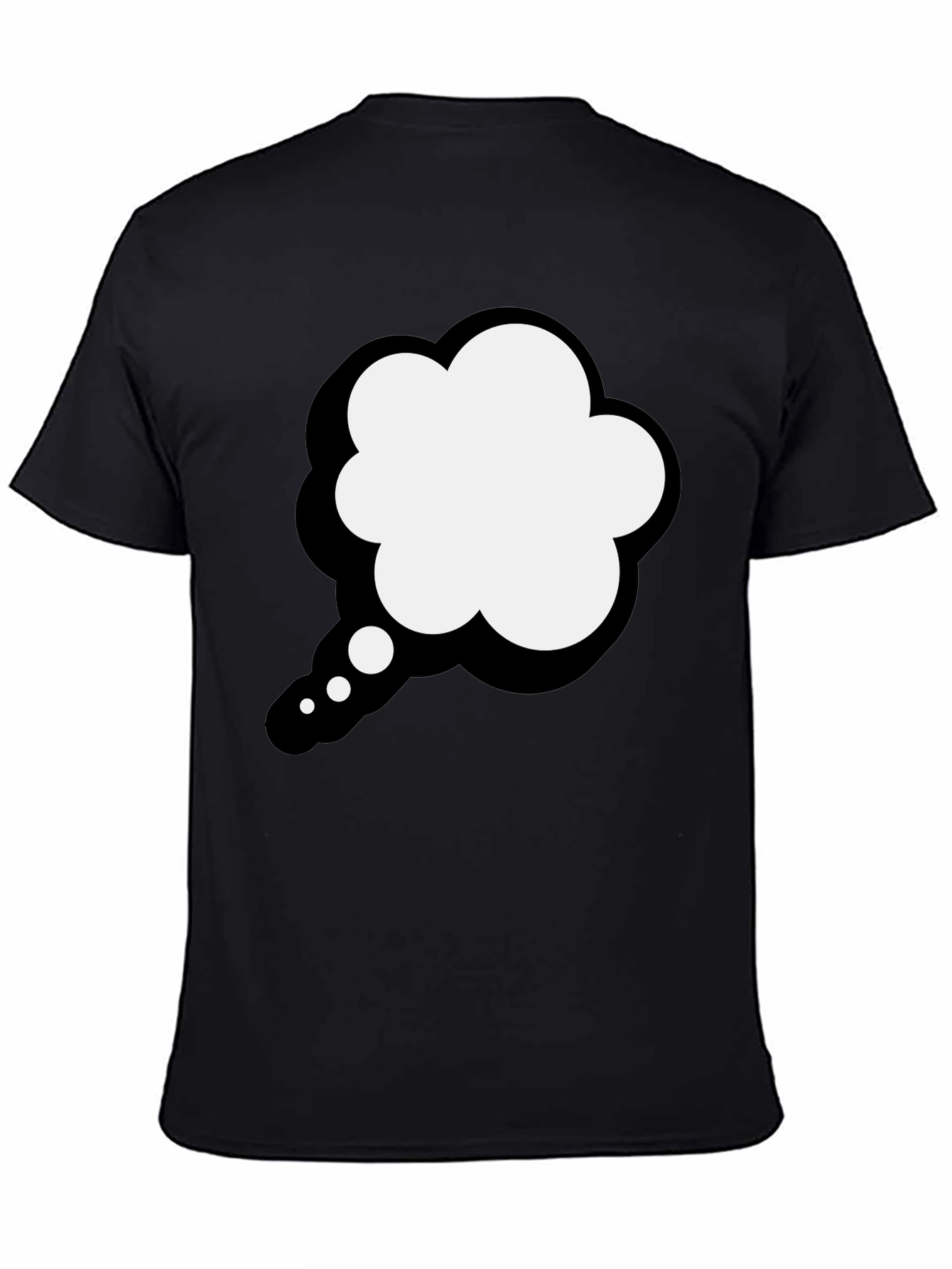 Thinking Cloud Black T-Shirt - Express Yourself