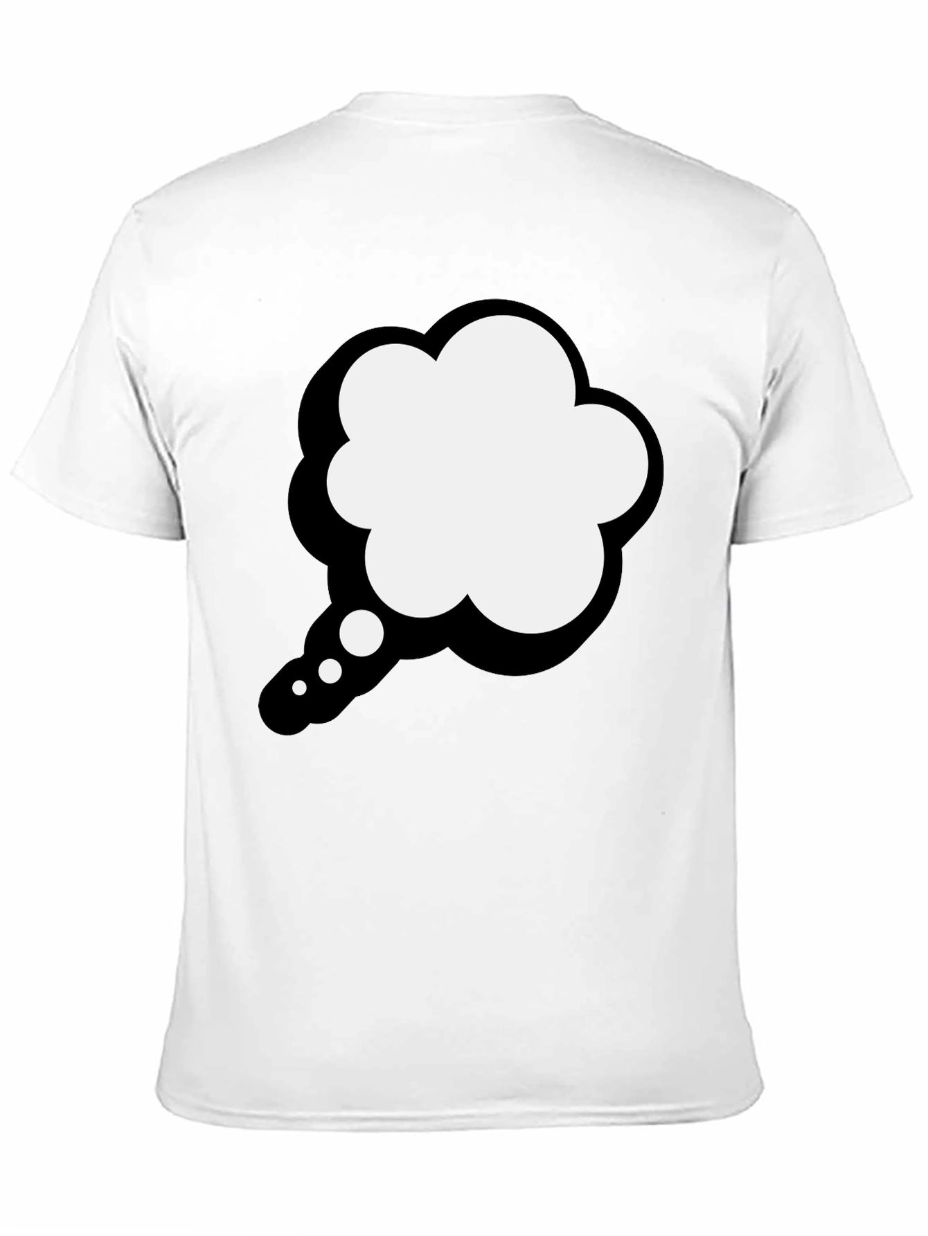Thinking Cloud Black T-Shirt - Express Yourself