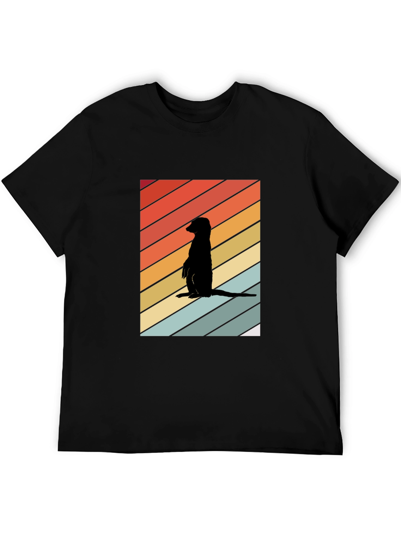 Retro Meerkat T-Shirt - Cool Animal Silhouette Tee