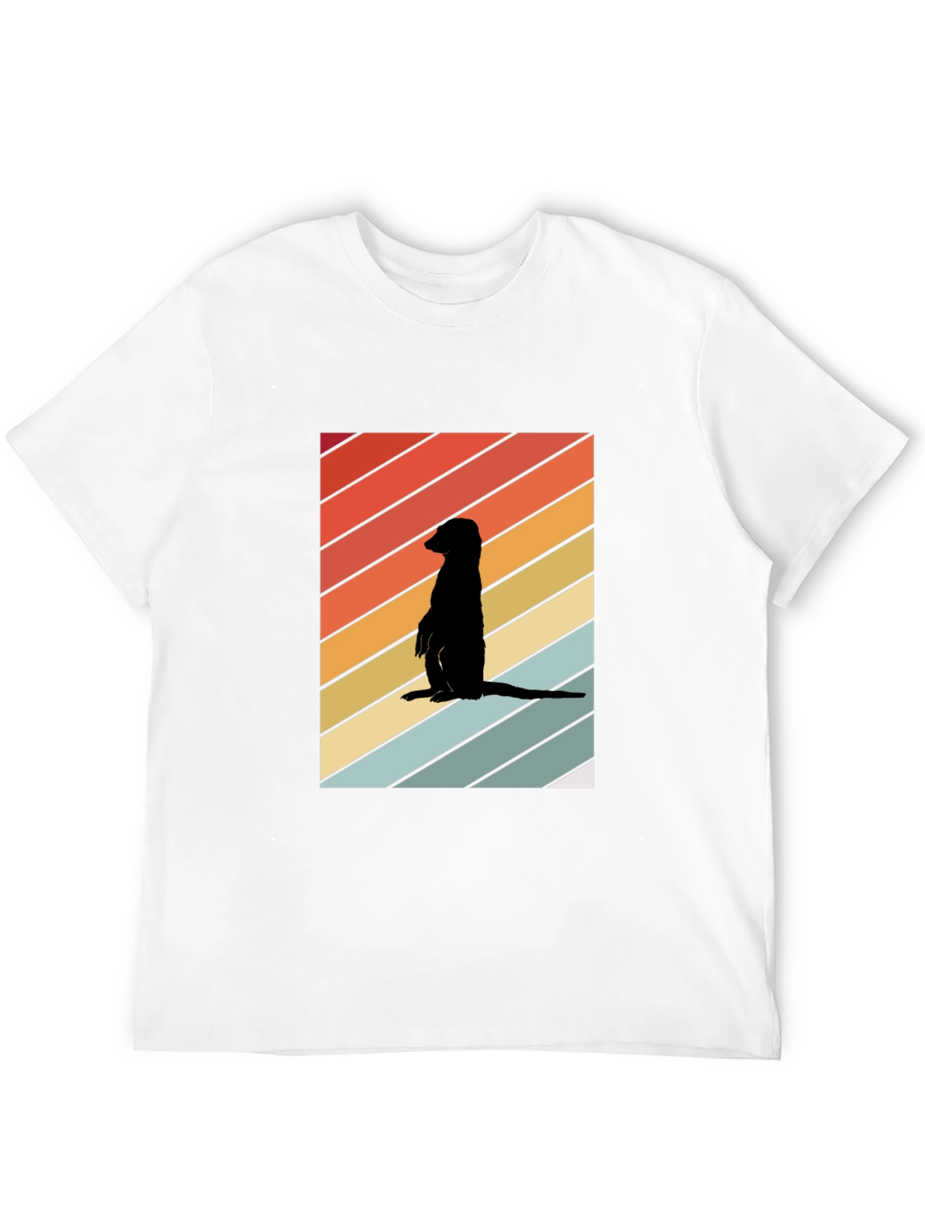 Retro Meerkat T-Shirt - Cool Animal Silhouette Tee