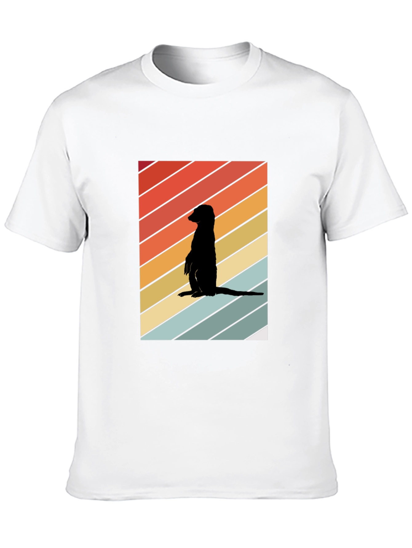 Retro Meerkat T-Shirt - Cool Animal Silhouette Tee