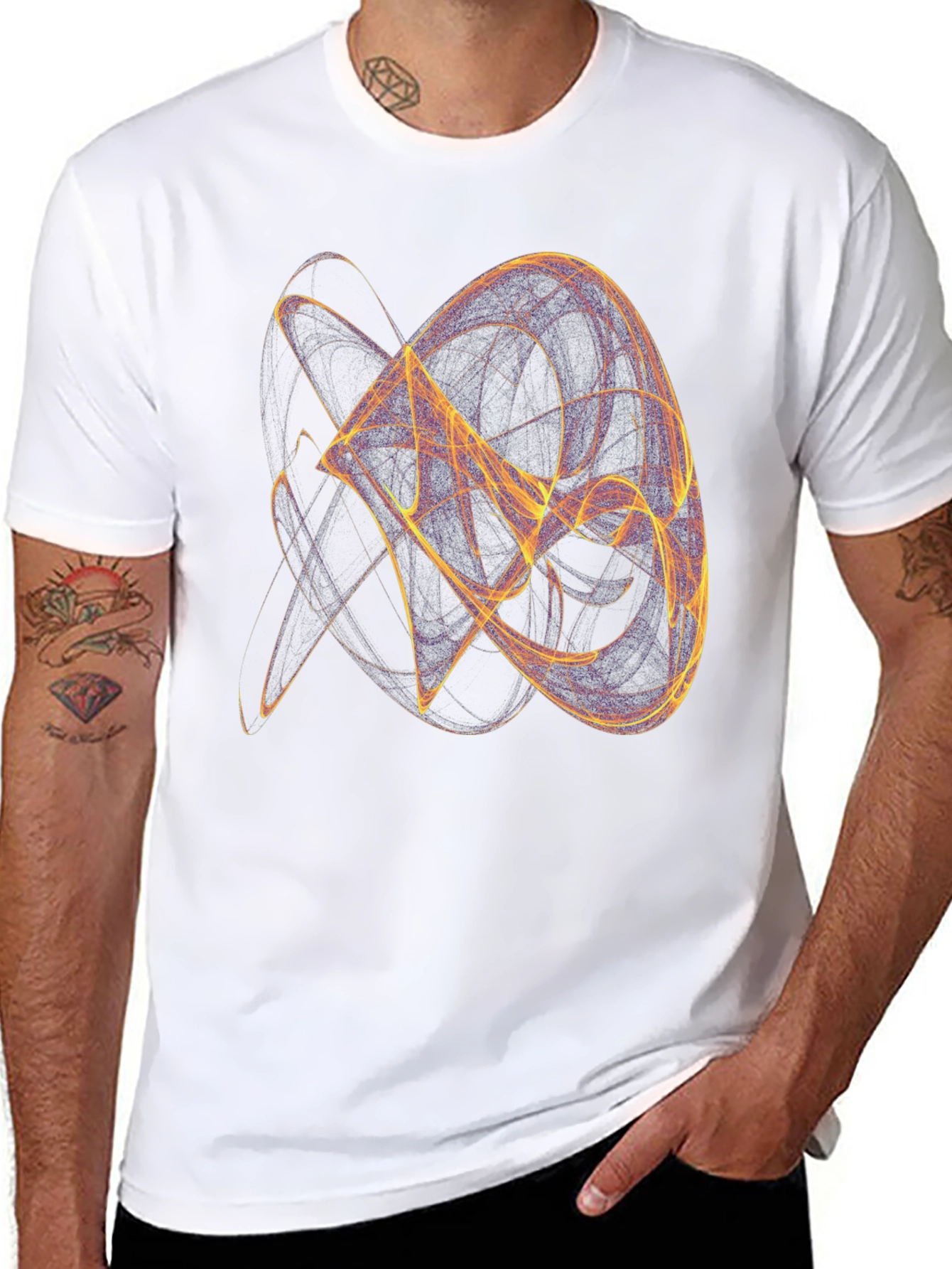 Abstract Art Graphic Tee - Modern Black T-Shirt