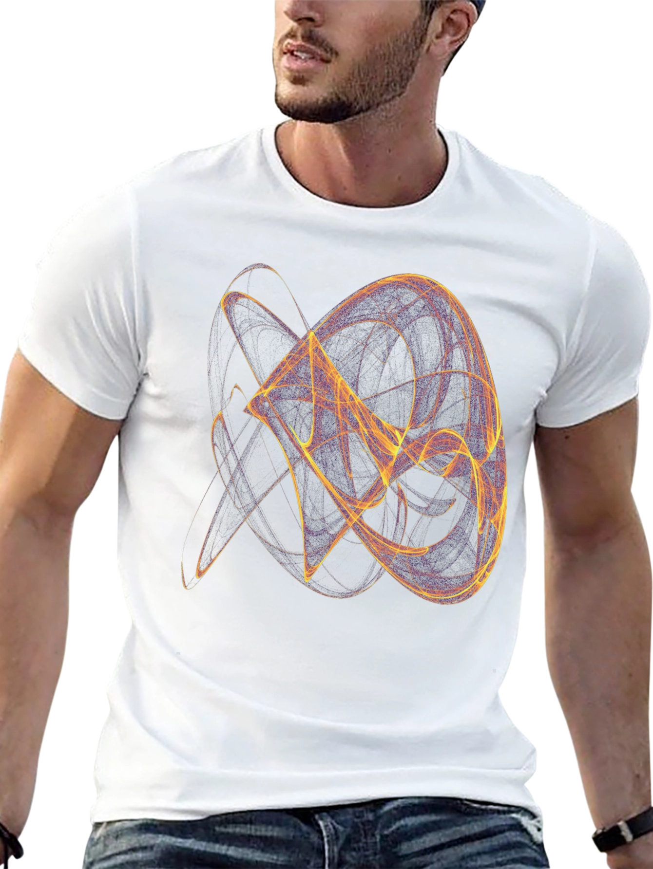 Abstract Art Graphic Tee - Modern Black T-Shirt