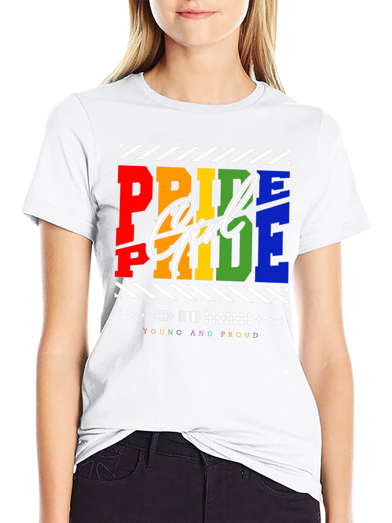 Pride Girl T-Shirt - Young and Proud LGBTQ+ Tee