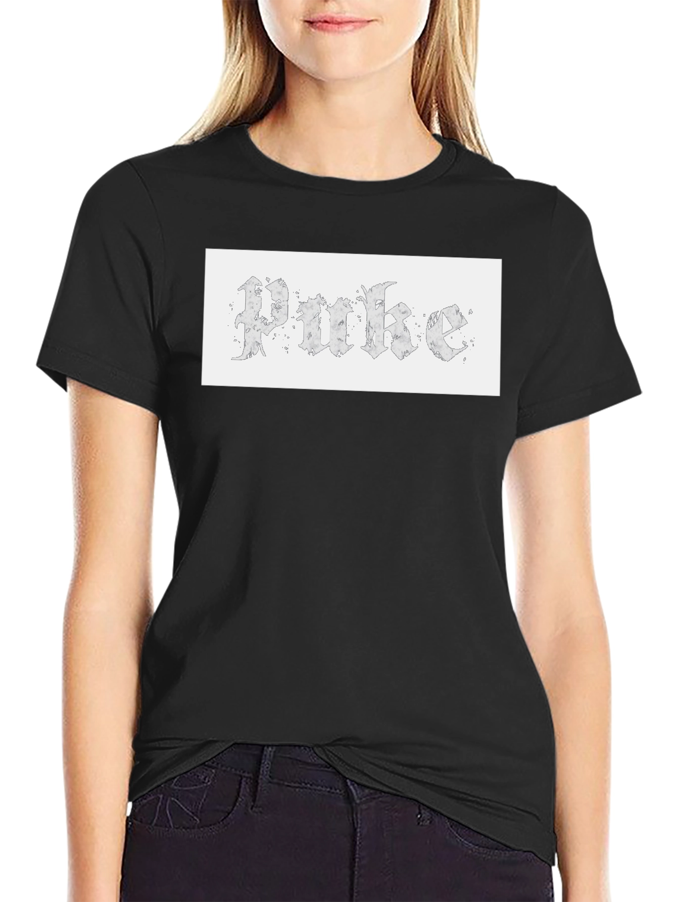 Gothic Text Tee - Unique Design Casual Wear