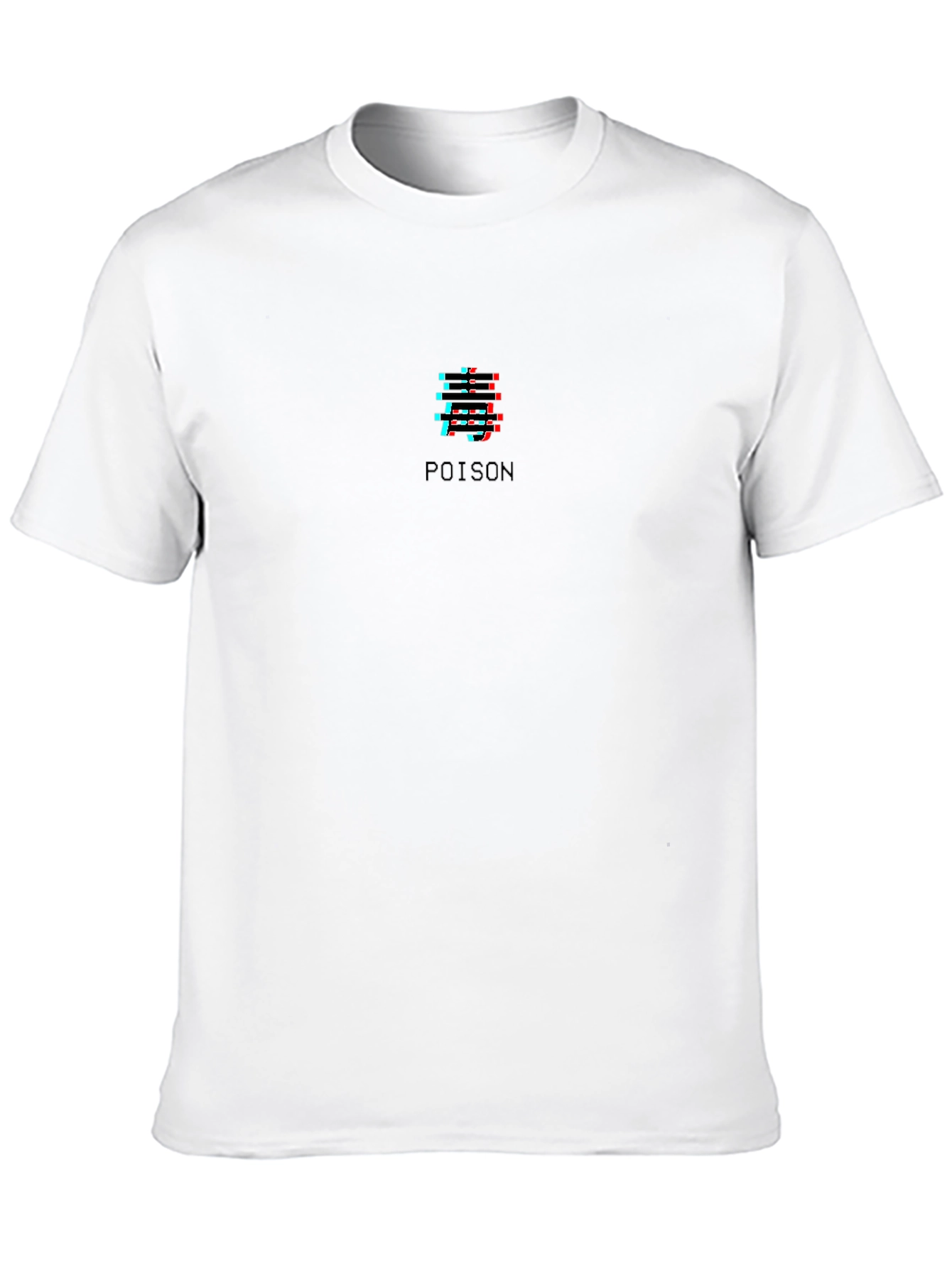 Poison Glitch Graphic Black T-Shirt