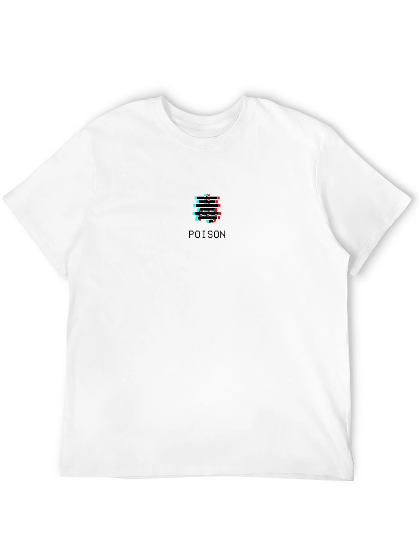 Poison Glitch Graphic Black T-Shirt
