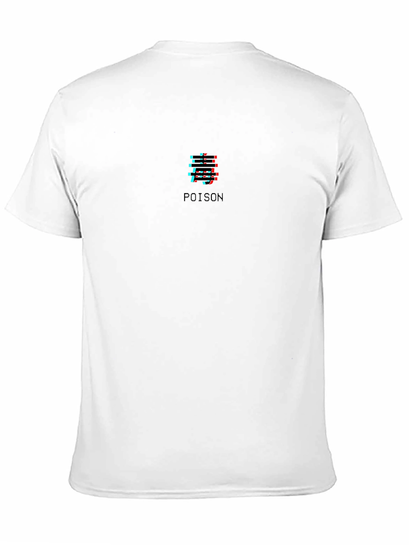 Poison Glitch Graphic Black T-Shirt