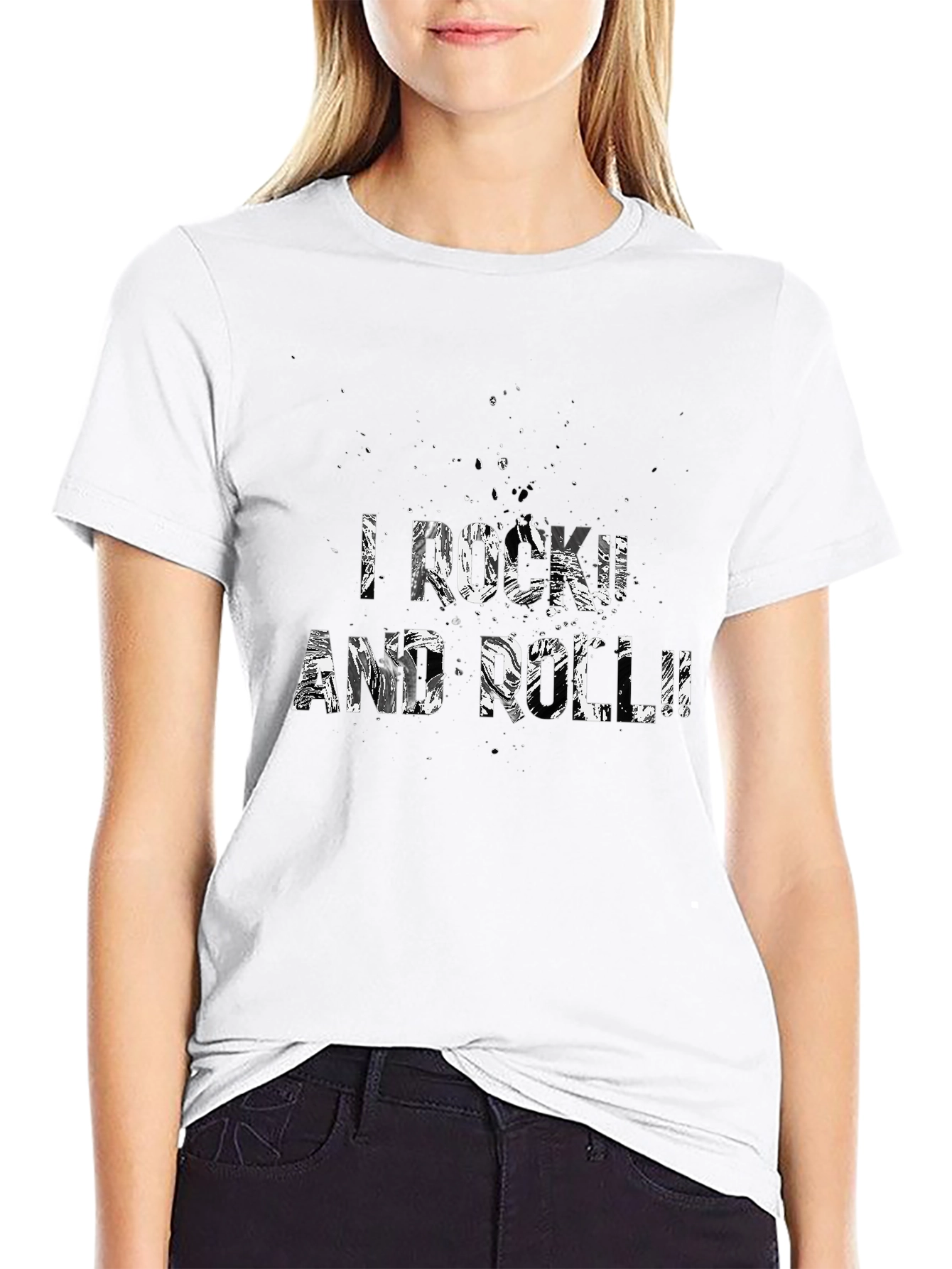 I Rock and Roll T-Shirt - Black Graphic Tee