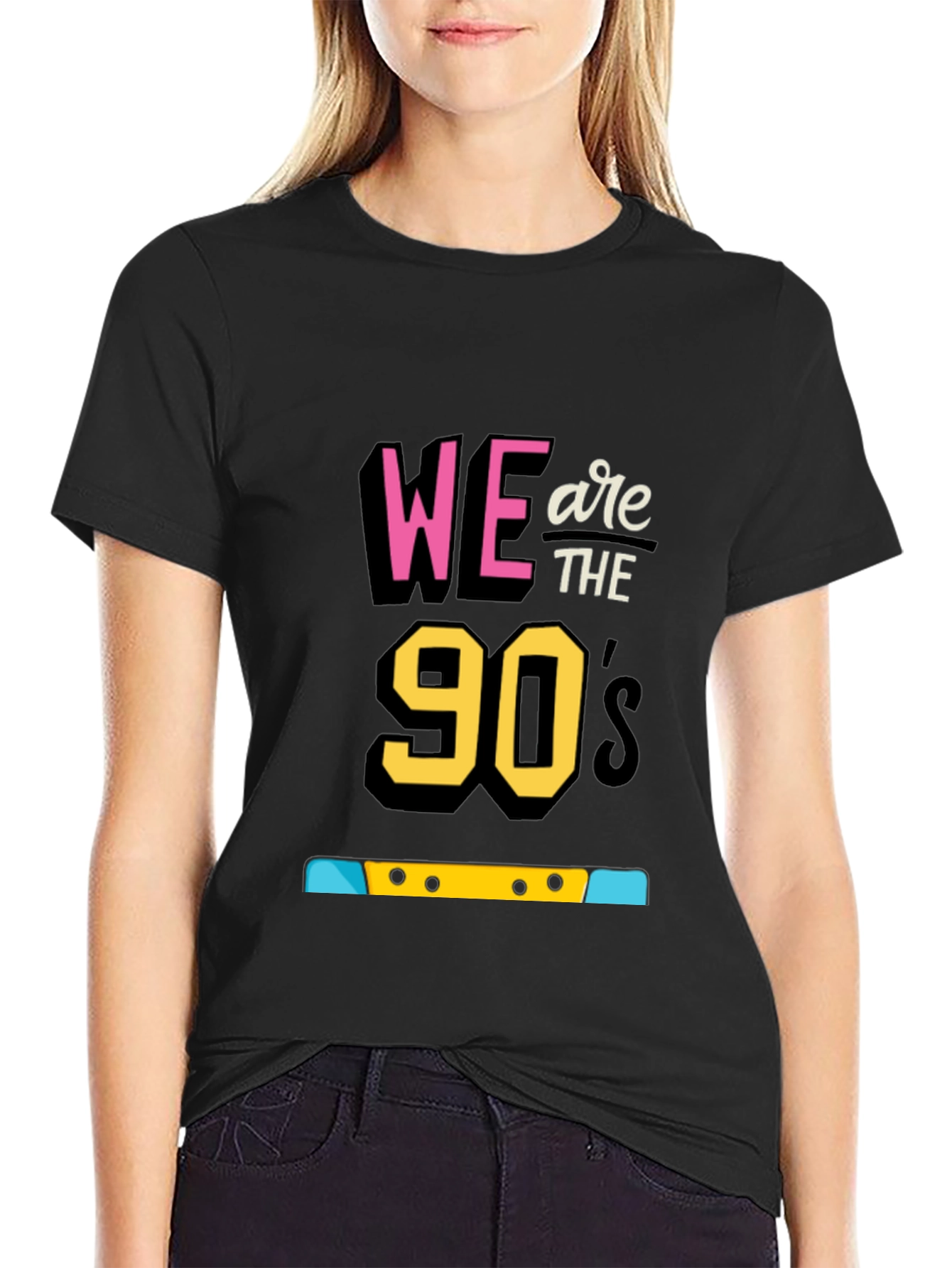 We are the 90s Black Graphic T-Shirt