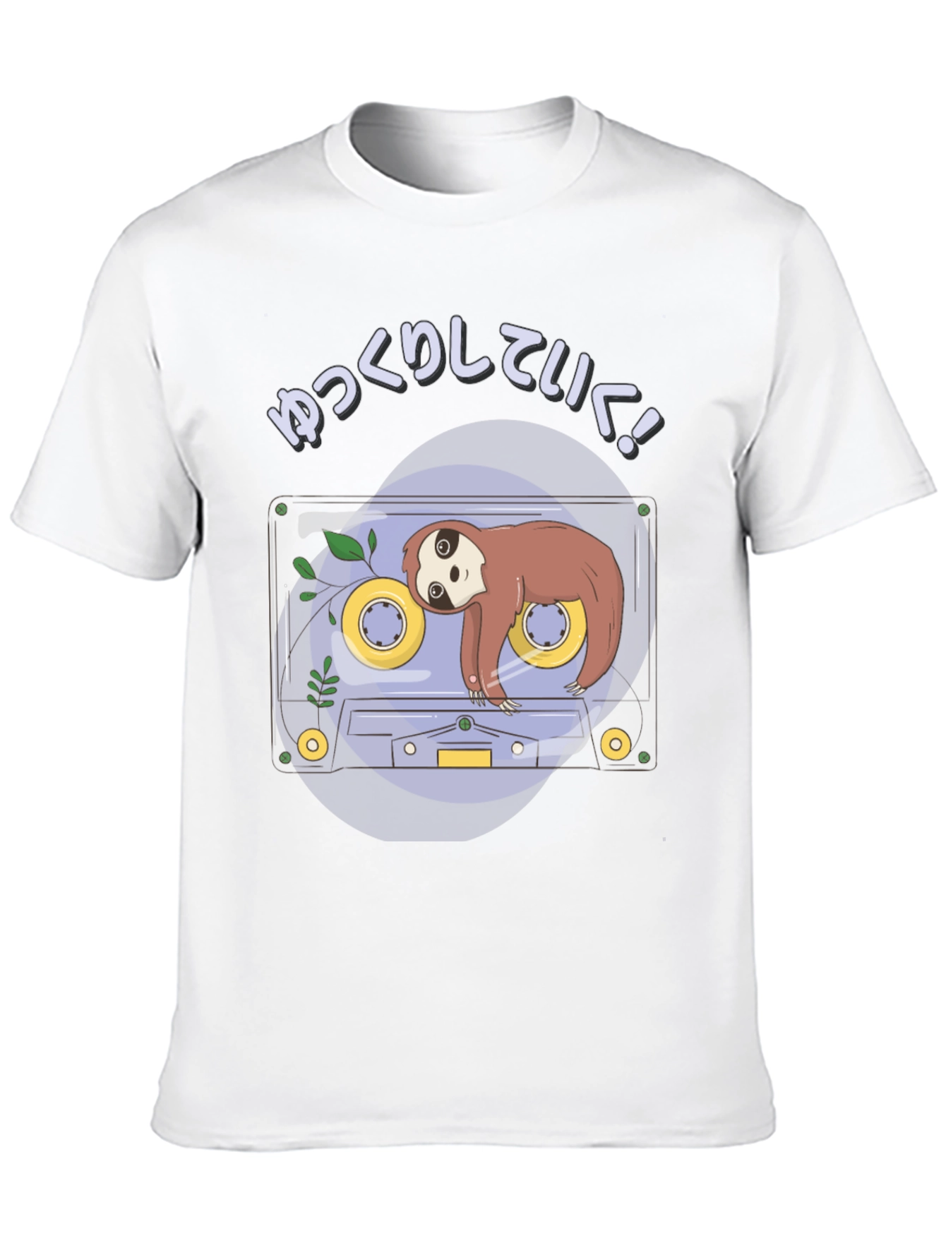 Sloth Tape Cassette T-Shirt - Relaxing Aesthetic