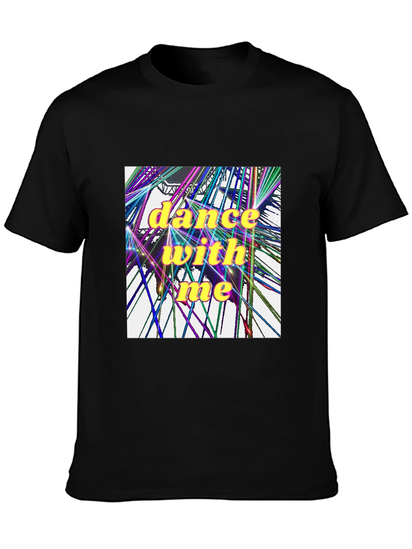 Dance With Me Graphic Tee - Black Cotton T-Shirt