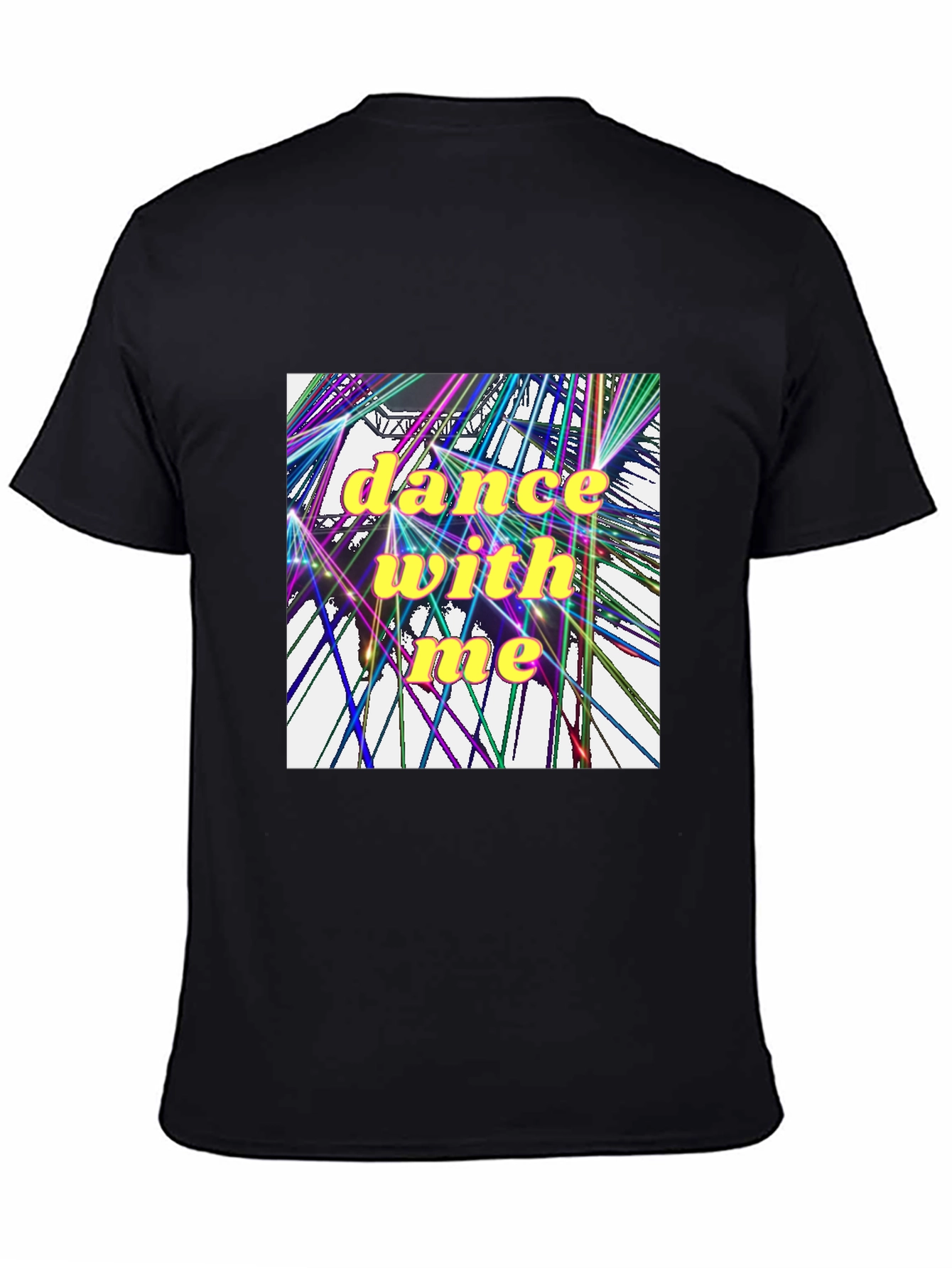 Dance With Me Graphic Tee - Black Cotton T-Shirt